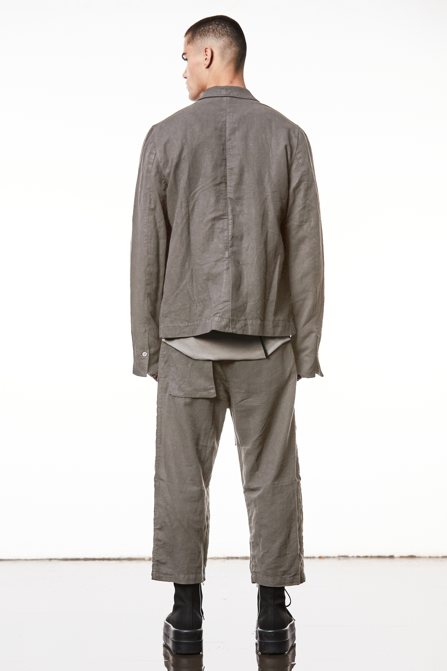 THOM KROM Relaxed Fit Linen-Cotton Blend Jacket