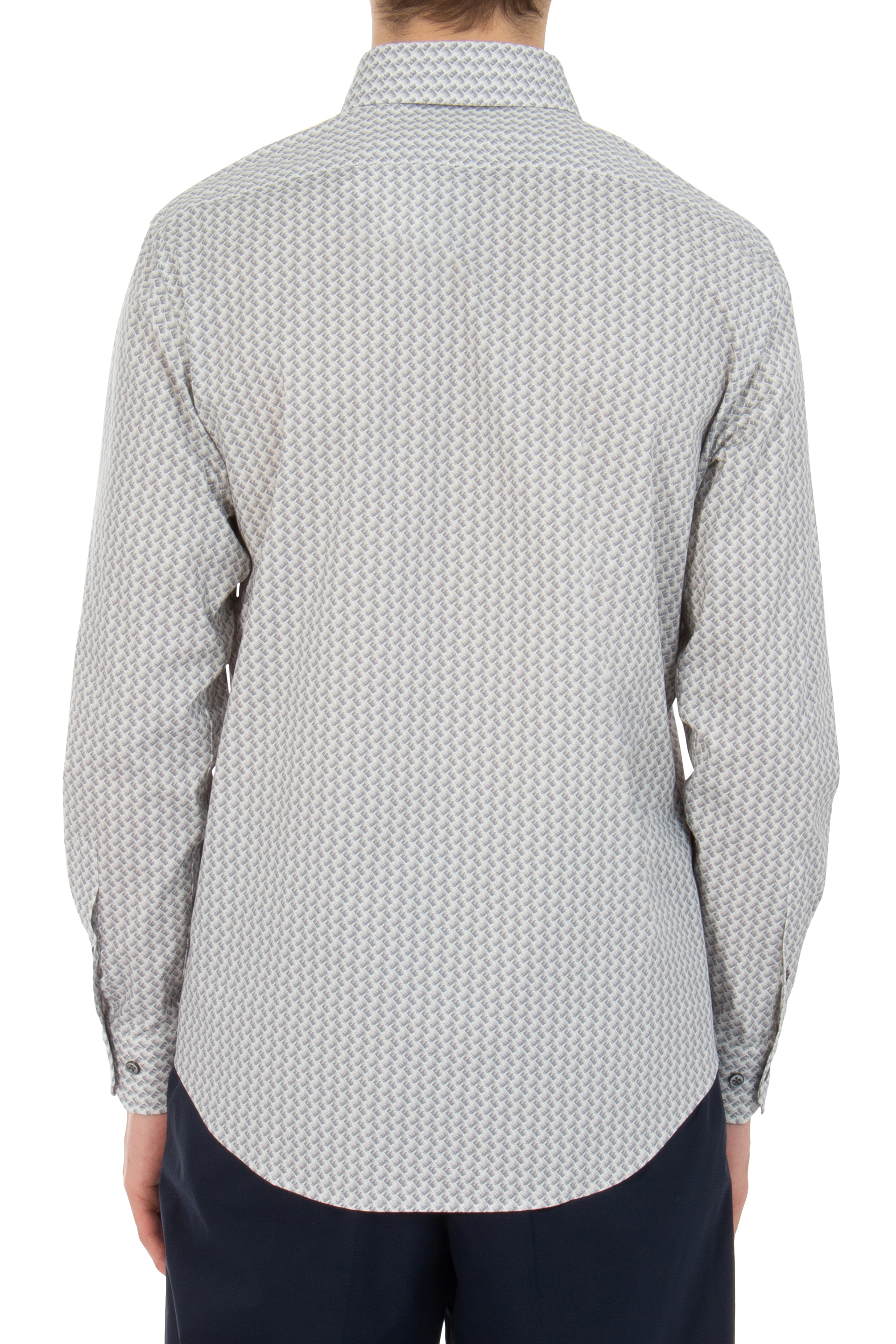 PAL ZILERI Printed Cotton Stretch Shirt 