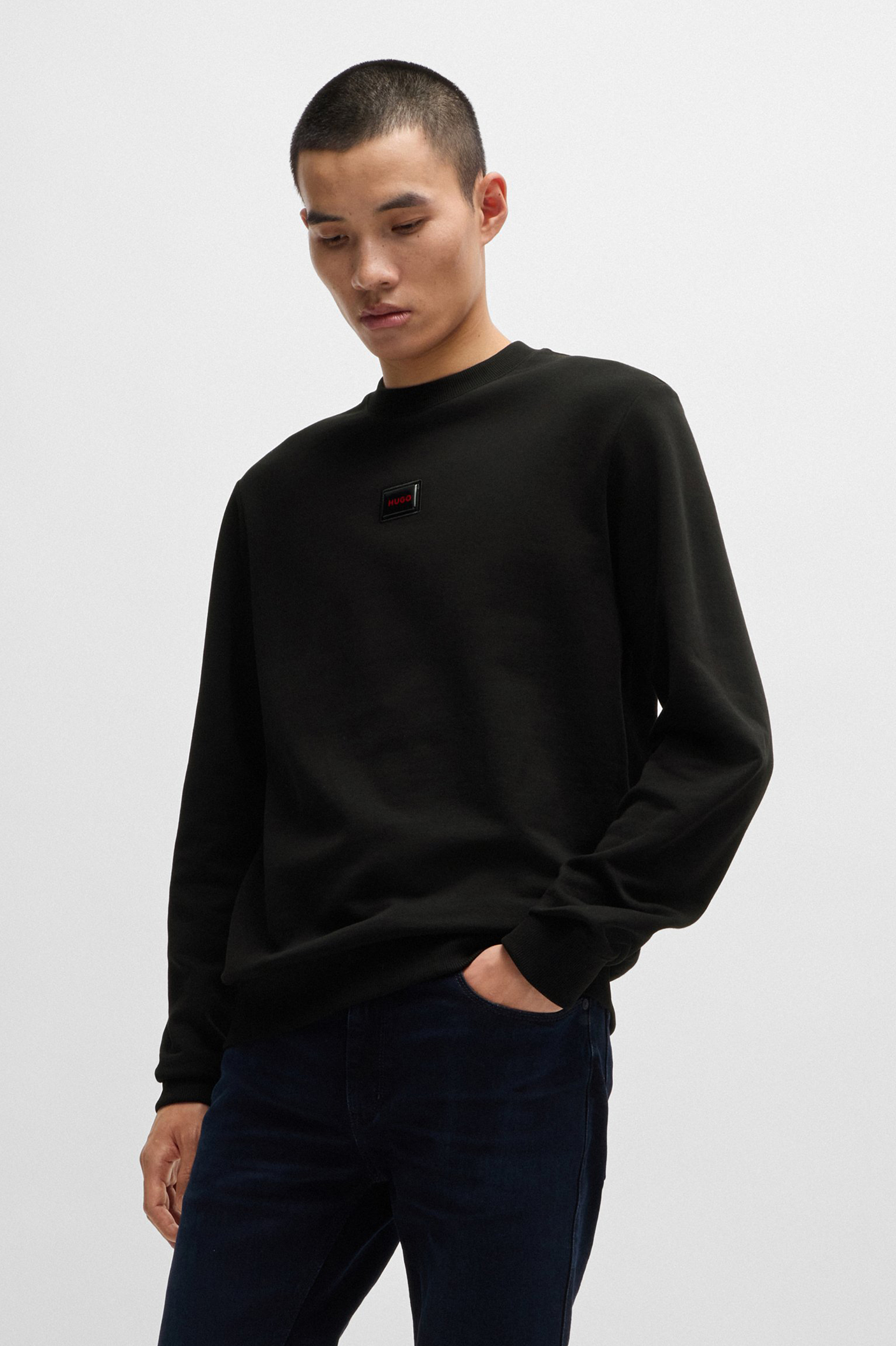 HUGO Regenerative Cotton Terry Sweatshirt Diragol