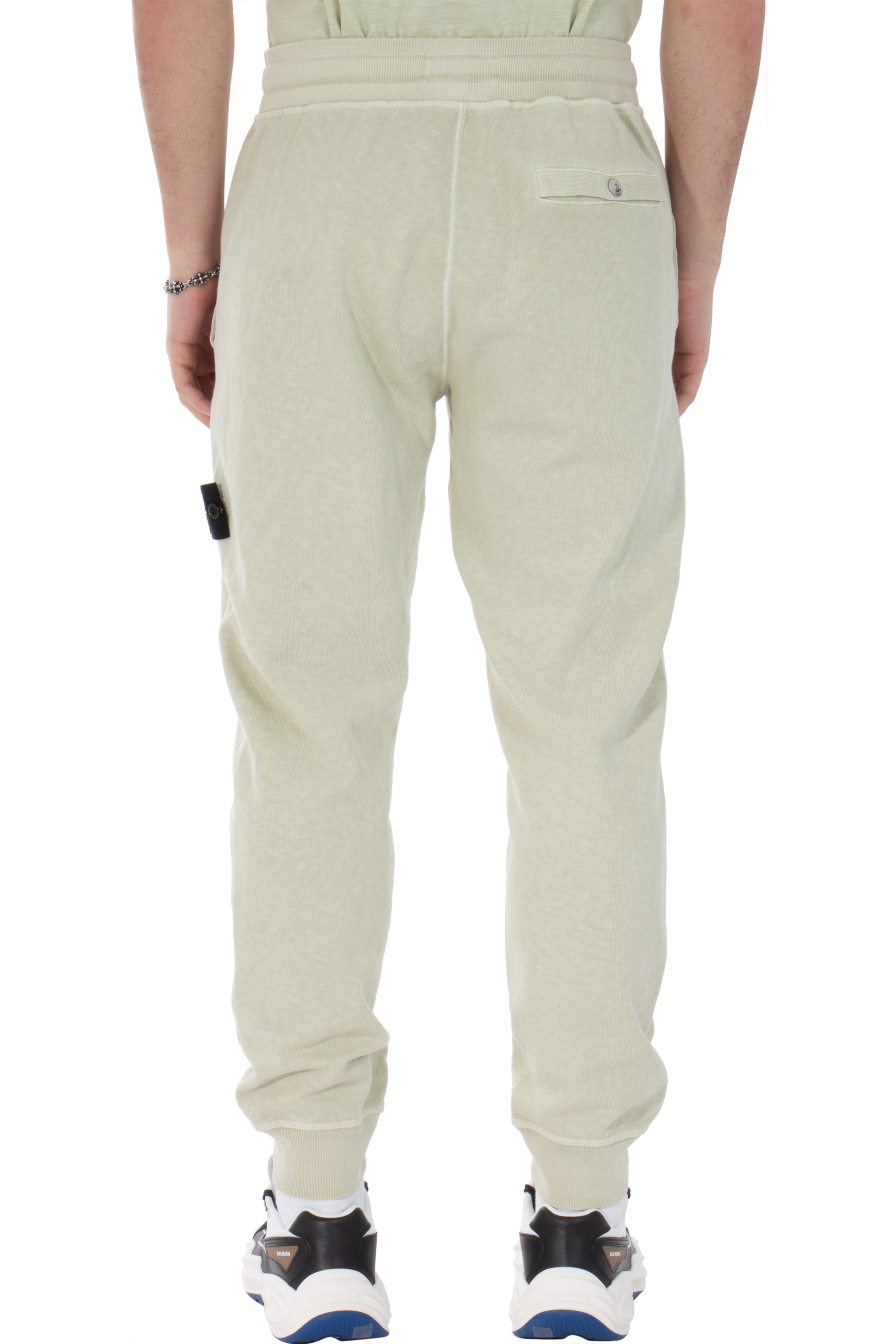 STONE ISLAND Old Effect Cotton Sweatpants