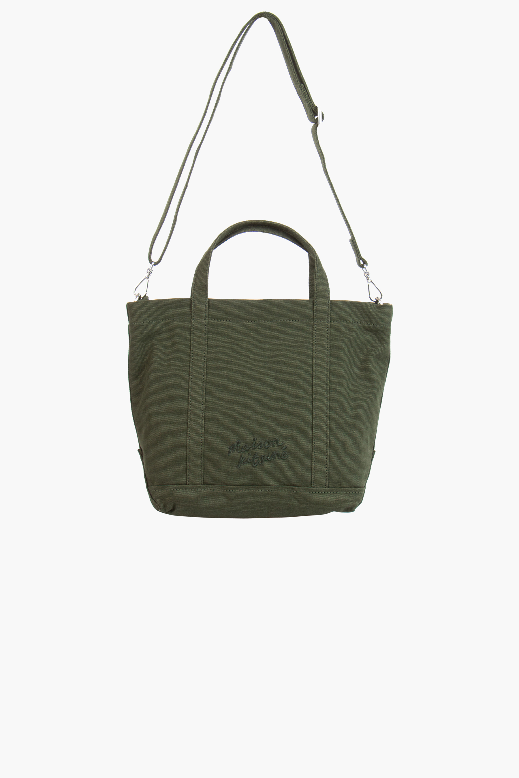 MAISON KITSUNÉ Small Fox Head Coated Canvas Tote Bag 