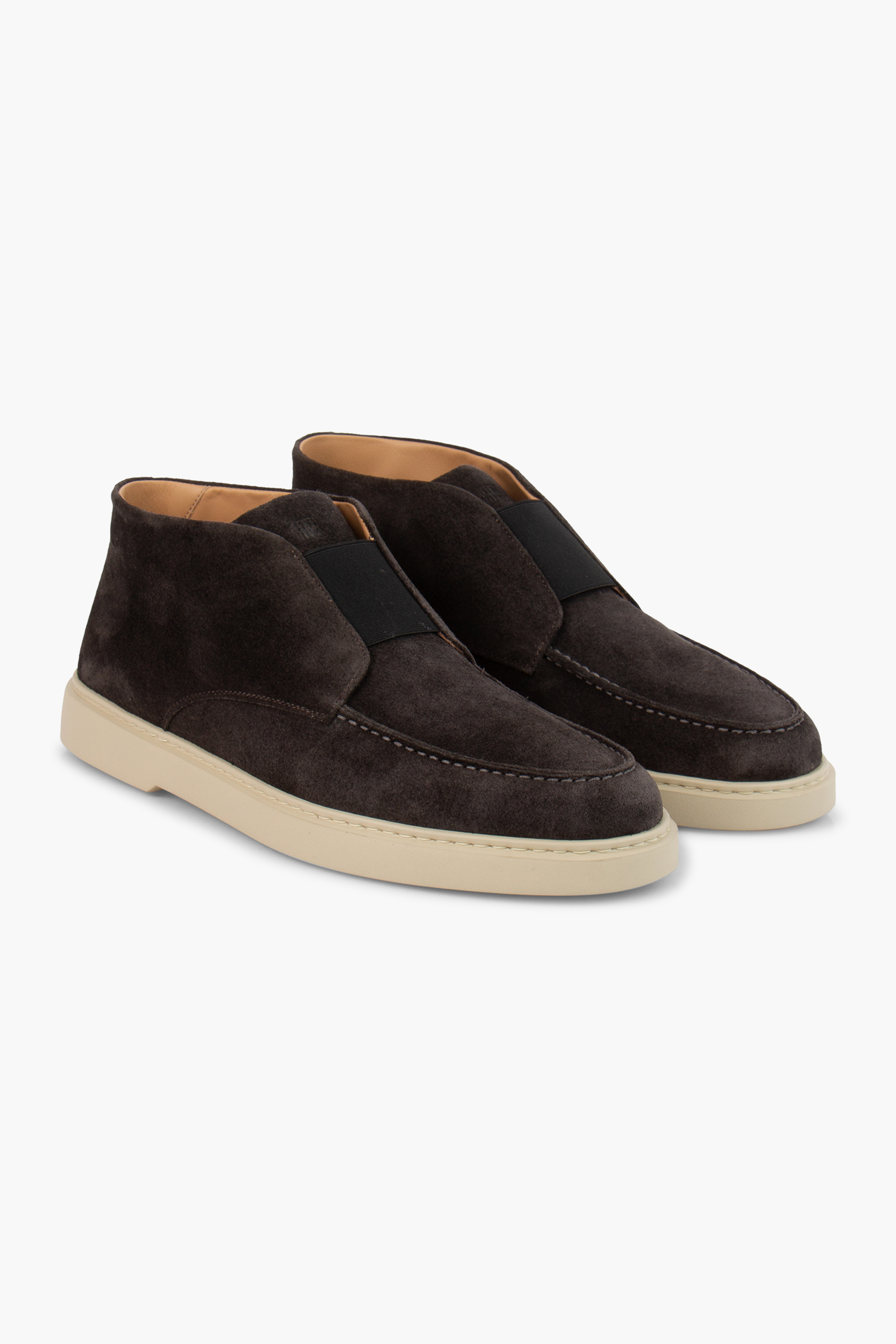 FABIANO RICCI Suede Slip On Mid Loafers