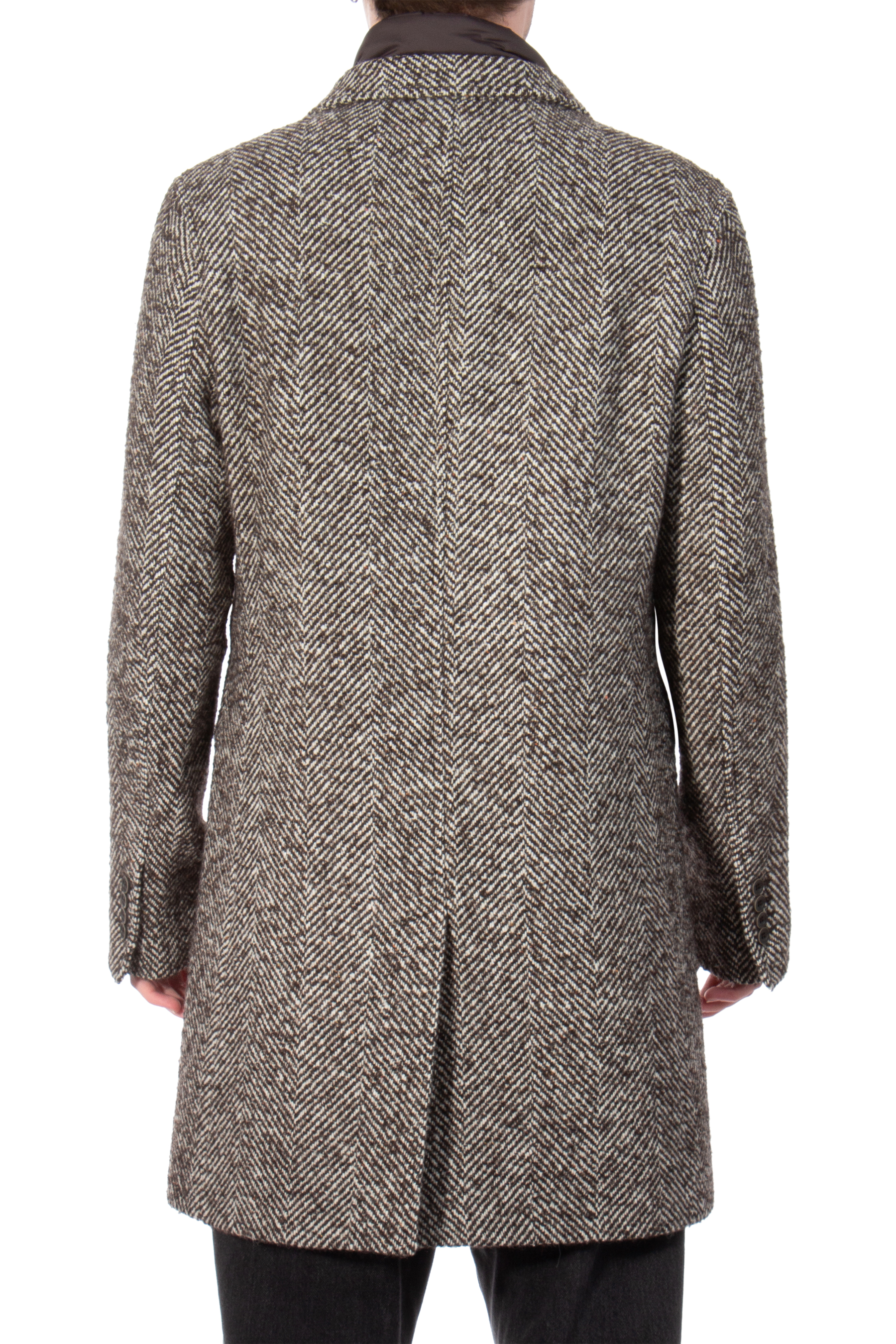 HERNO Nylon Insert Wool Mix Coat