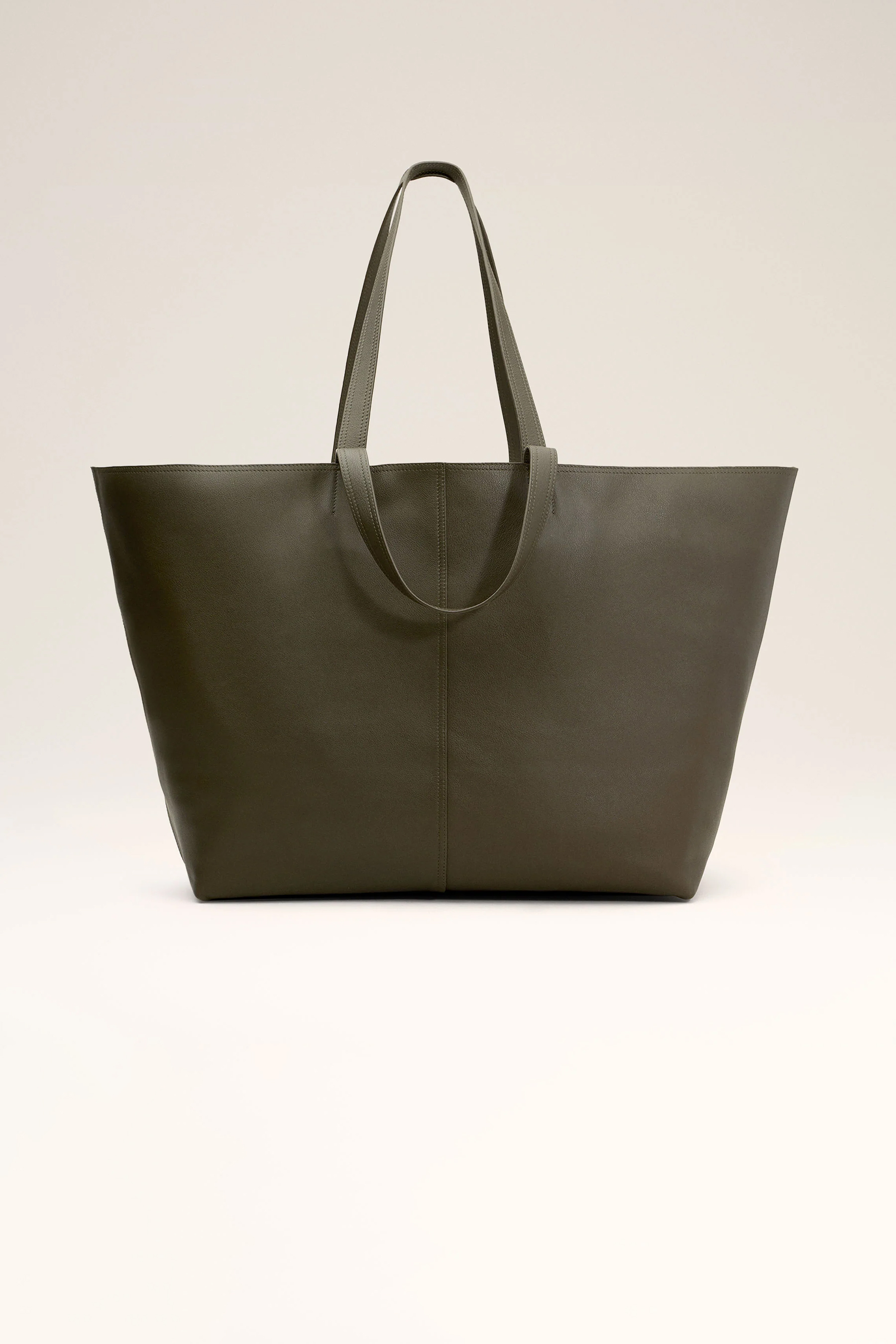 AMI PARIS Leather Midi Maxi Tote Bag