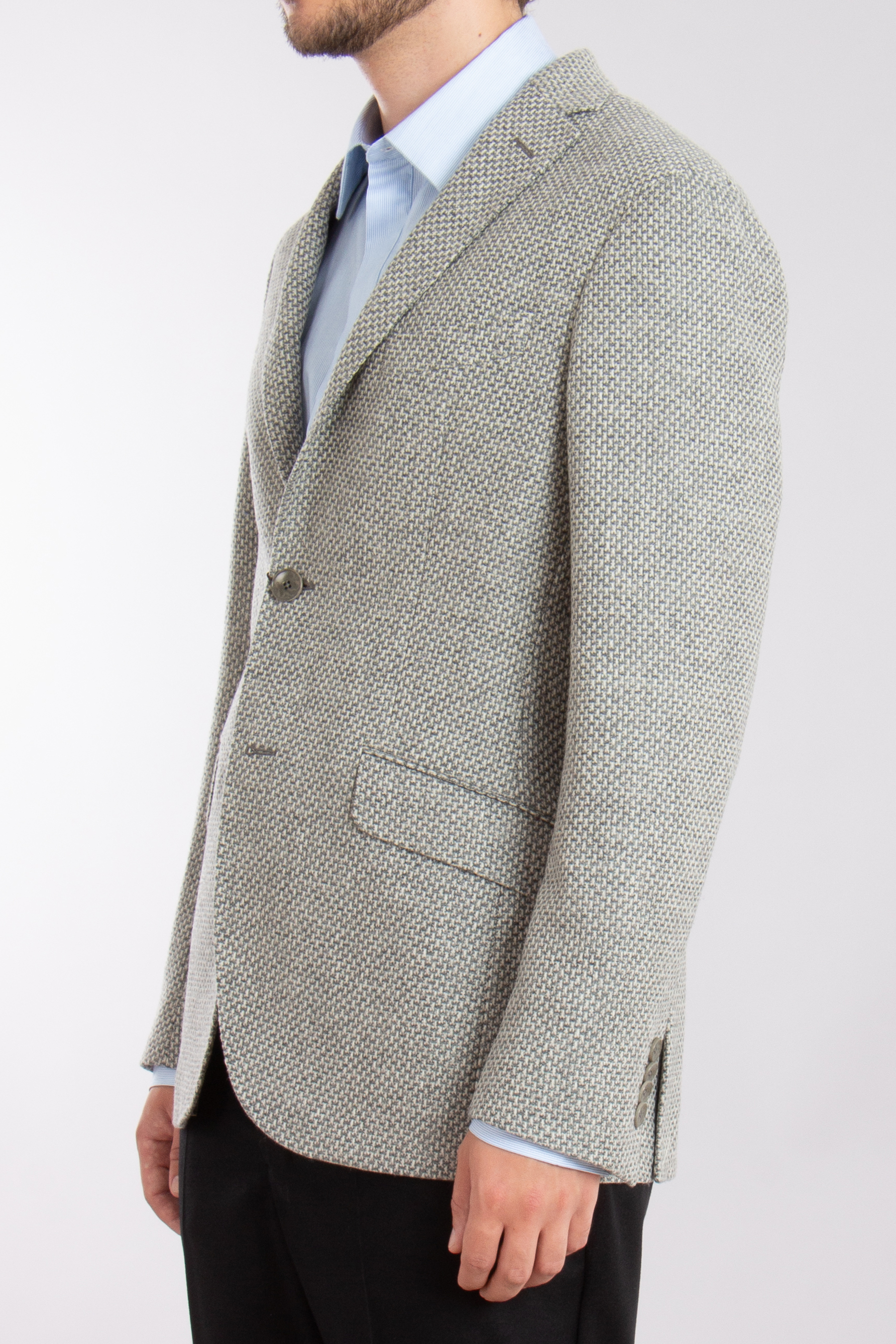 ETRO Micro Pattern Wool-Cashmere Blend Jacket