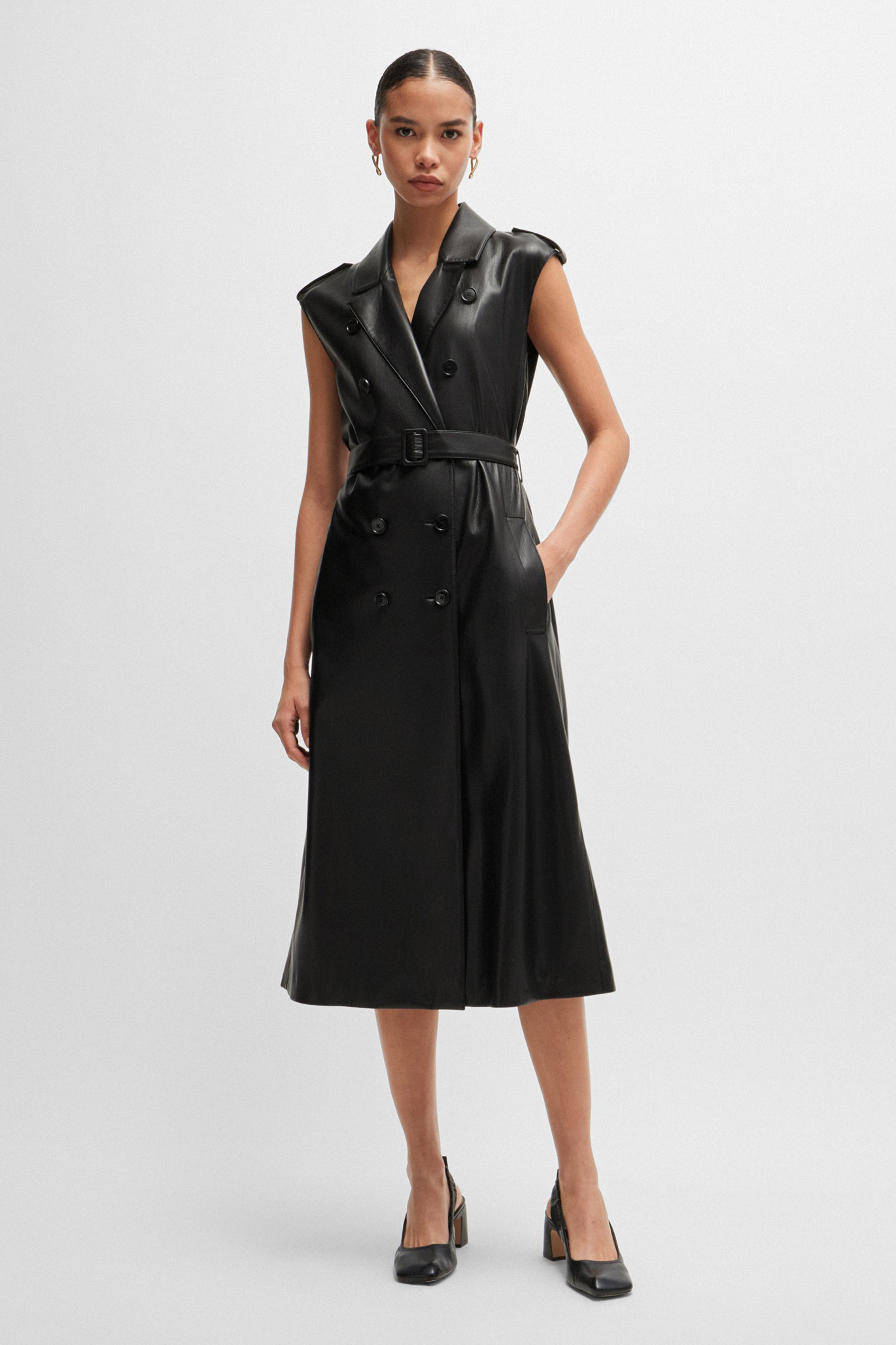 BOSS Faux Leather Dress Dujeta