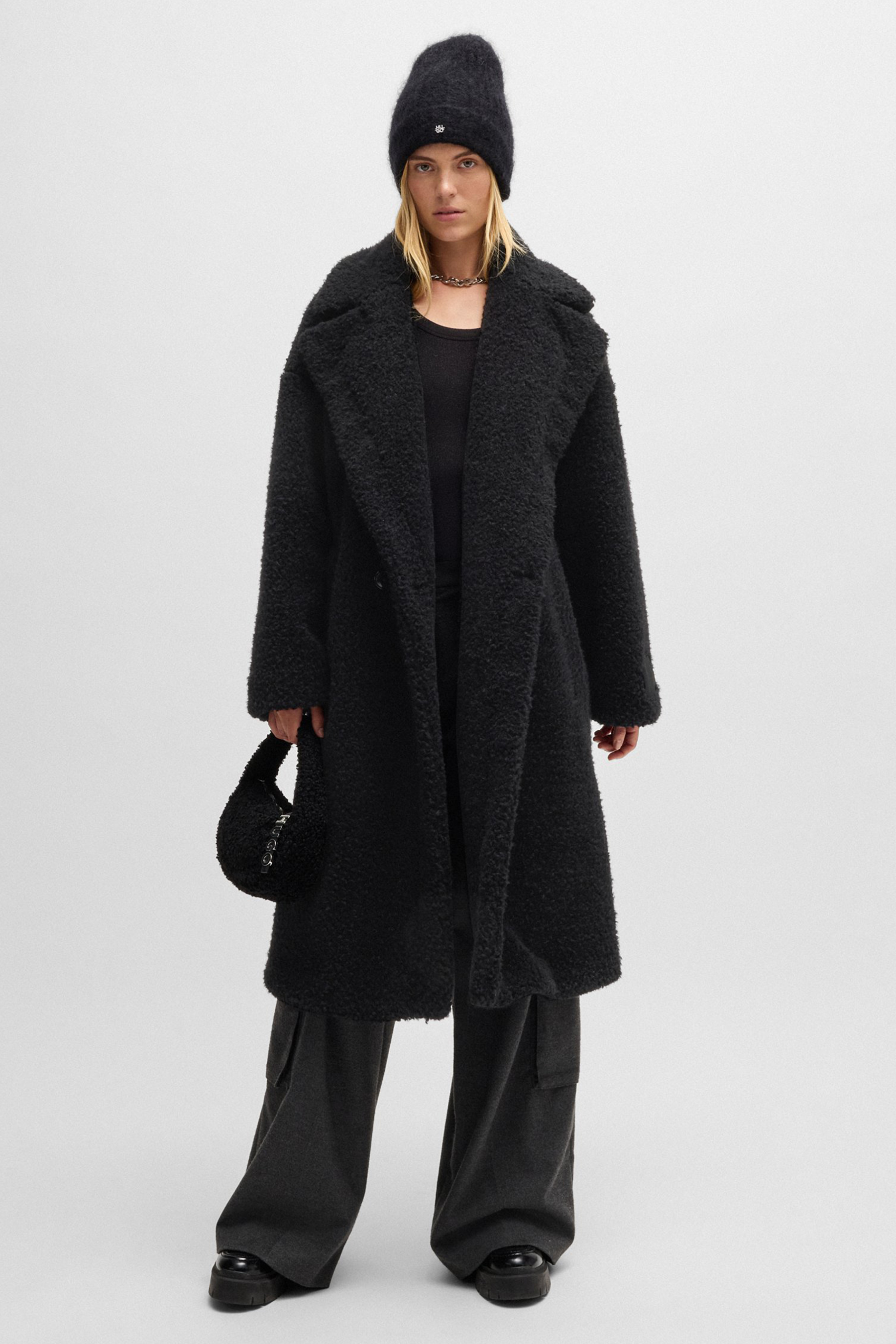 HUGO Oversized Faux Fur Coat Malite