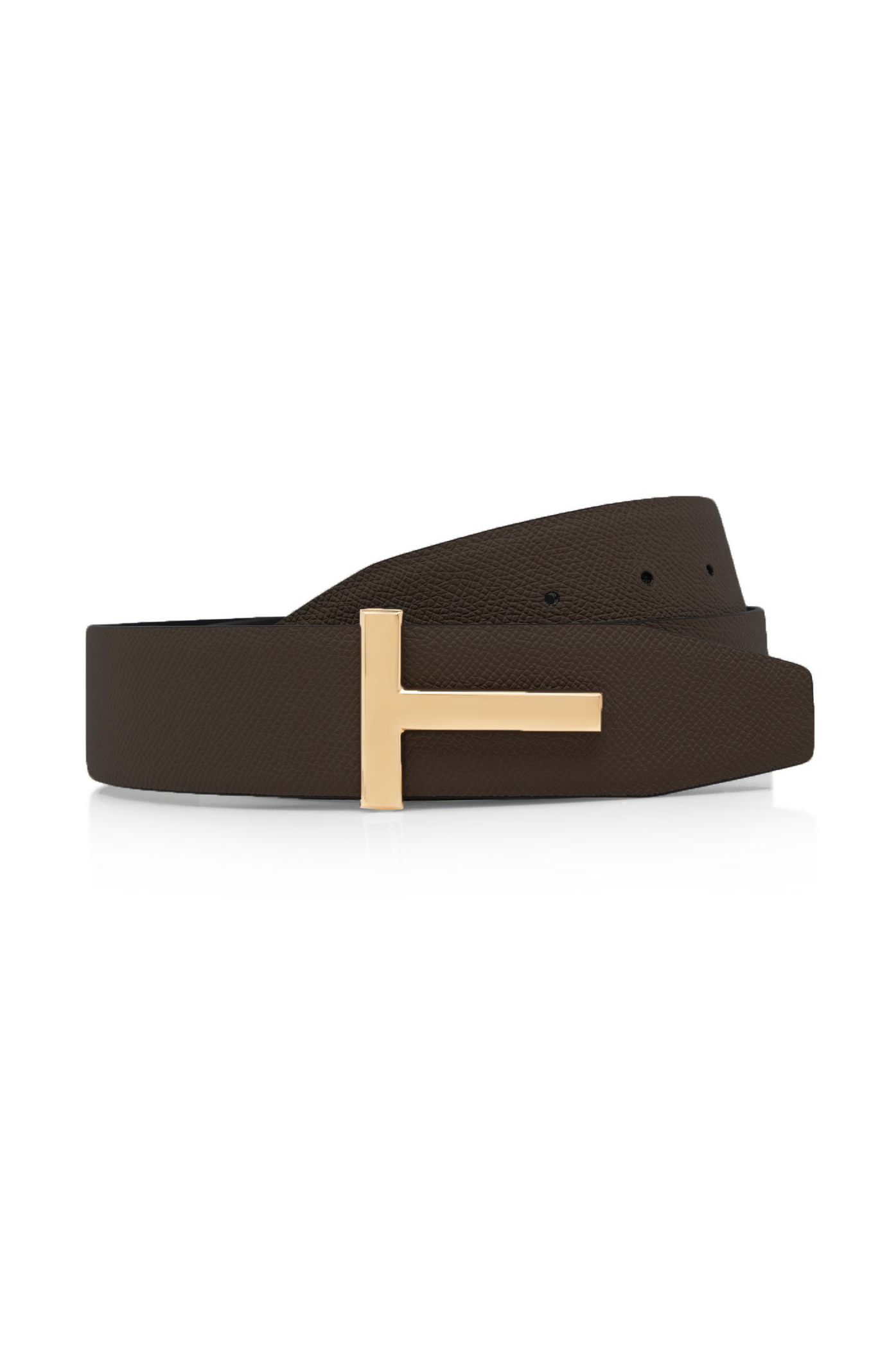 TOM FORD Grained Leather Logo Belt