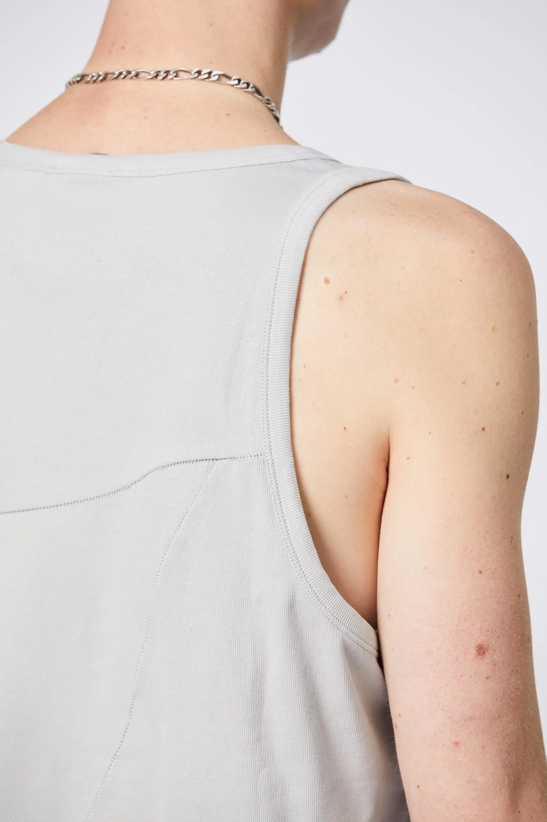 THOM KROM Fine Rib Cotton Stretch Tank Top