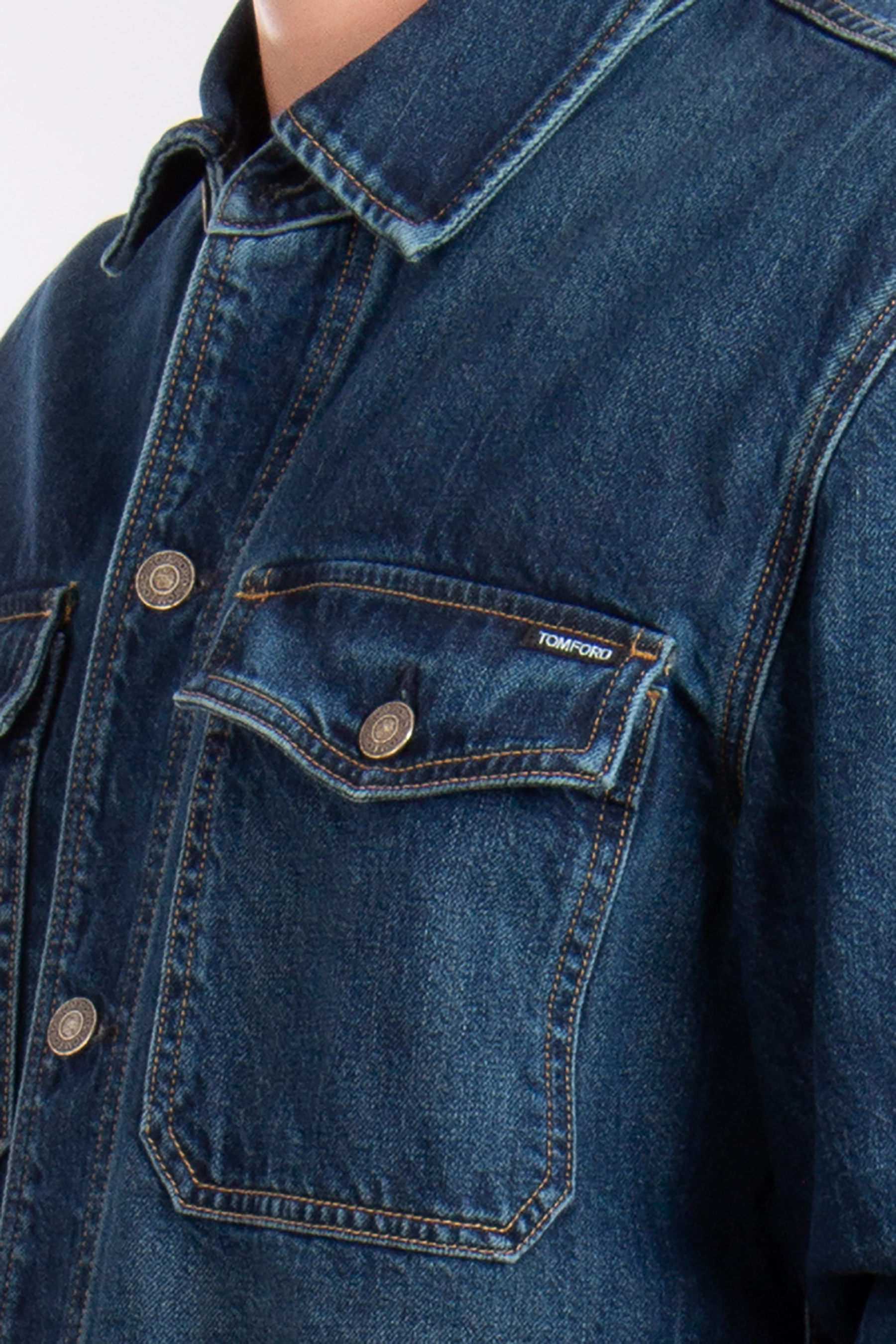 TOM FORD Cotton Denim Shirt Jacket