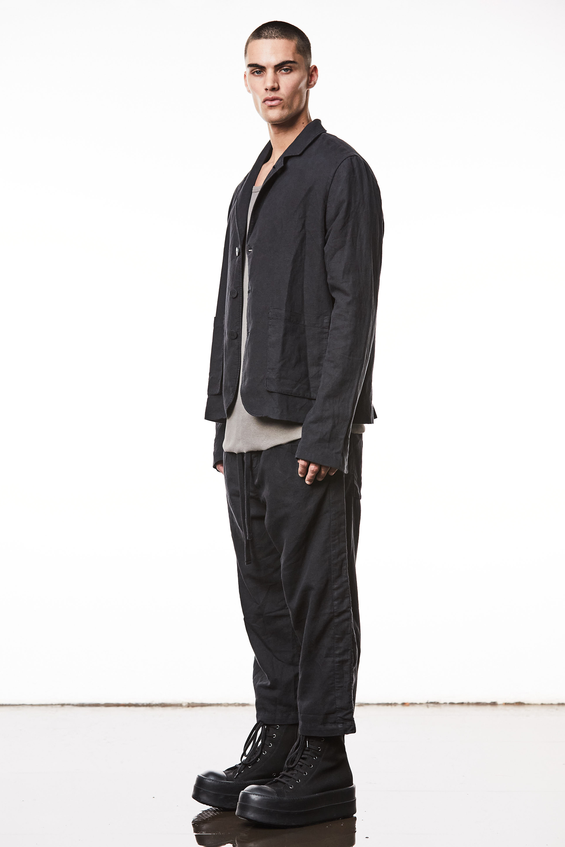 THOM KROM Relaxed Fit Linen-Cotton Blend Jacket