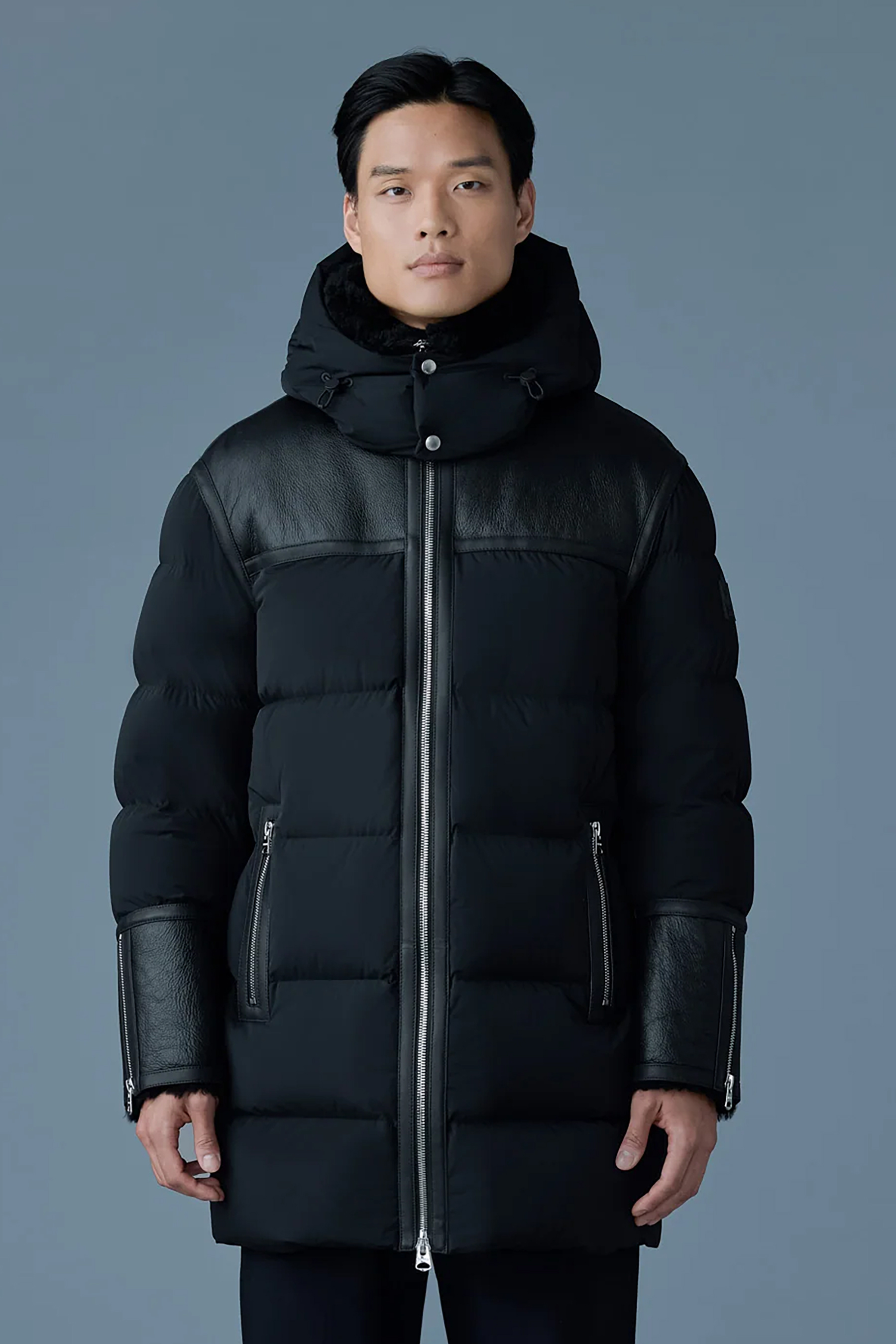 MACKAGE Mixed-Media Shearling Down Parka Nicholas