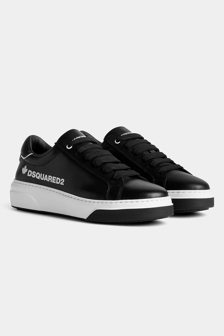 DSQUARED2 Low Calf Leather Sneakers Bumper