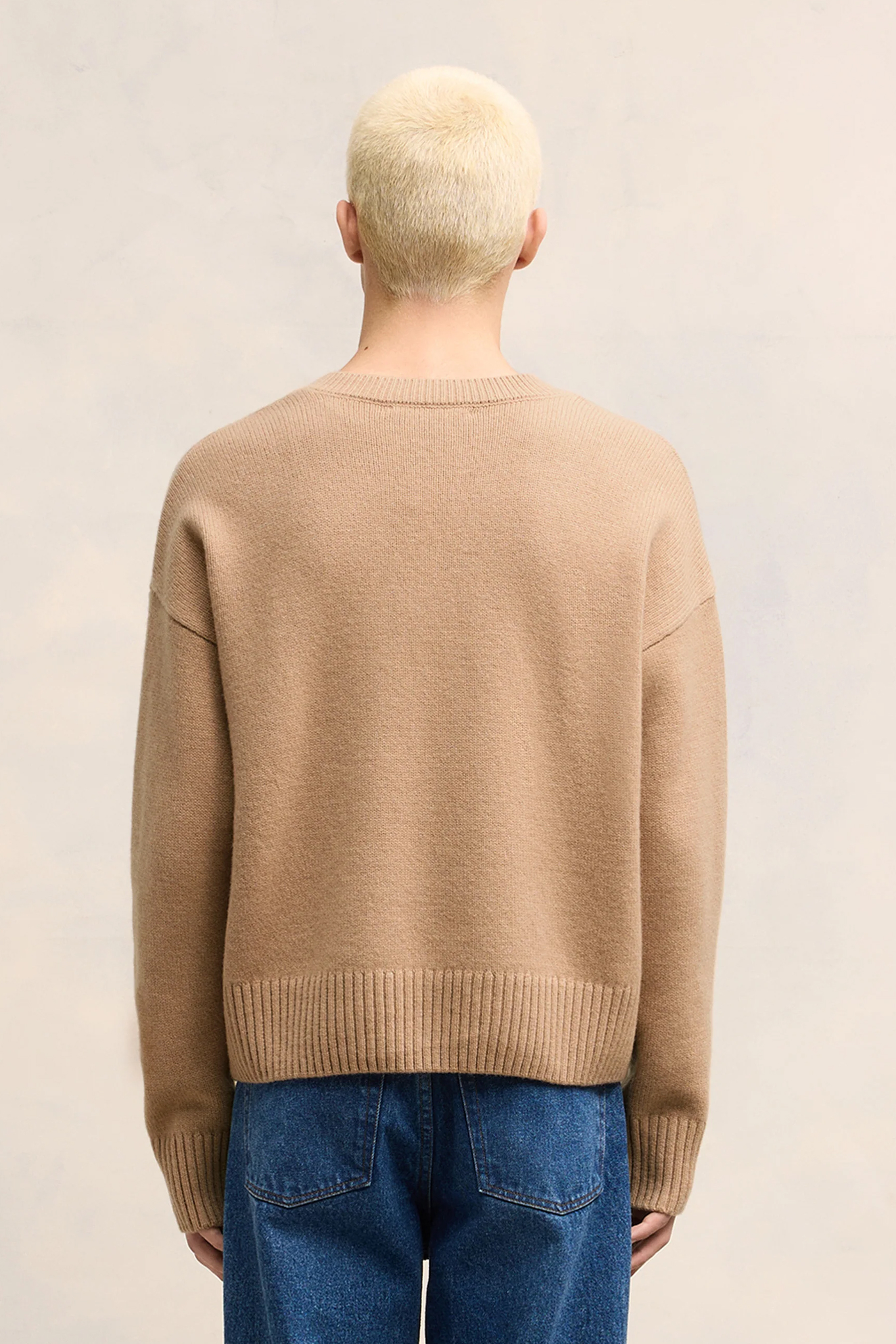 AMI PARIS Wool-Cashmere Blend Sweater