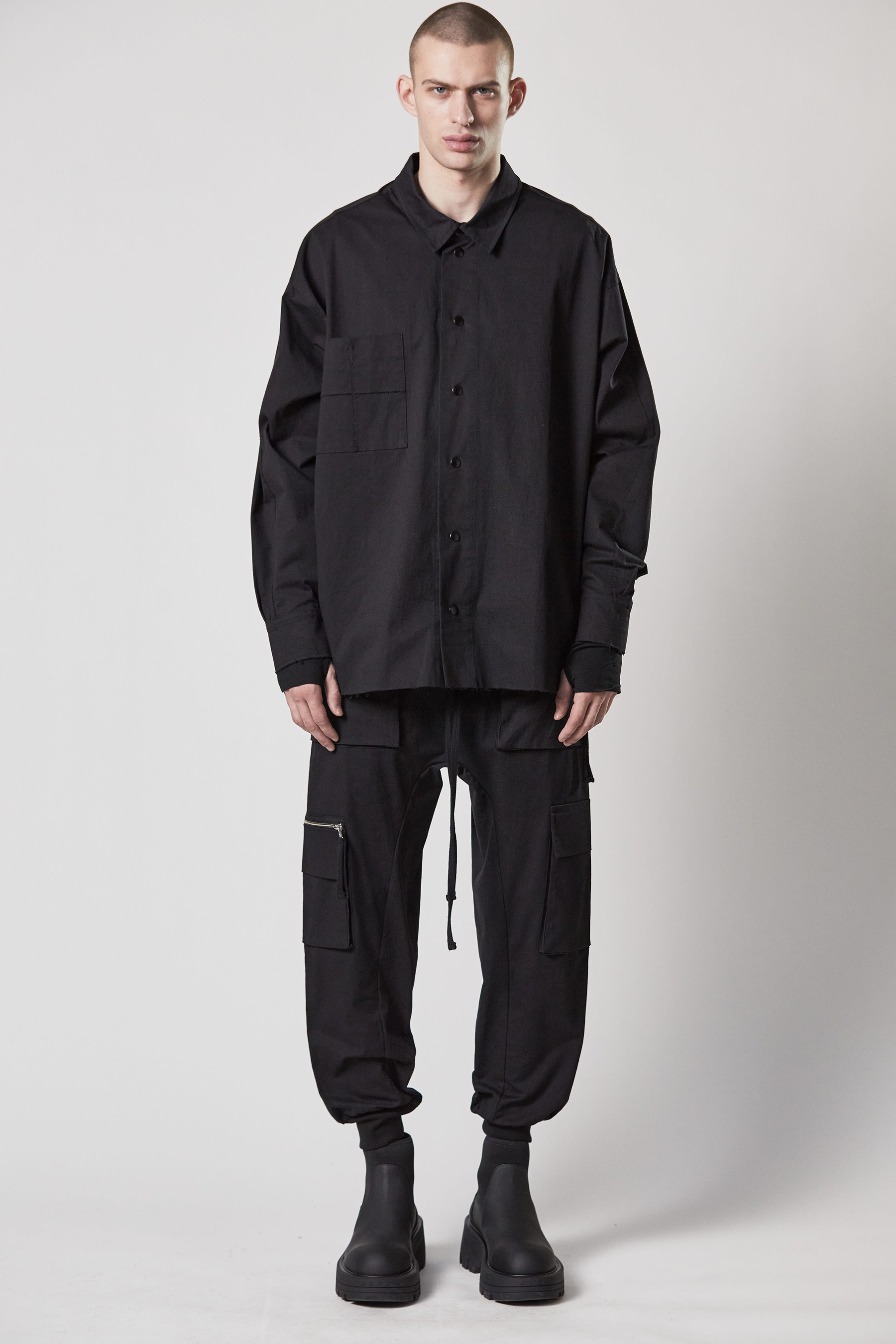 THOM KROM Woven Cotton Stretch Cargo Pants