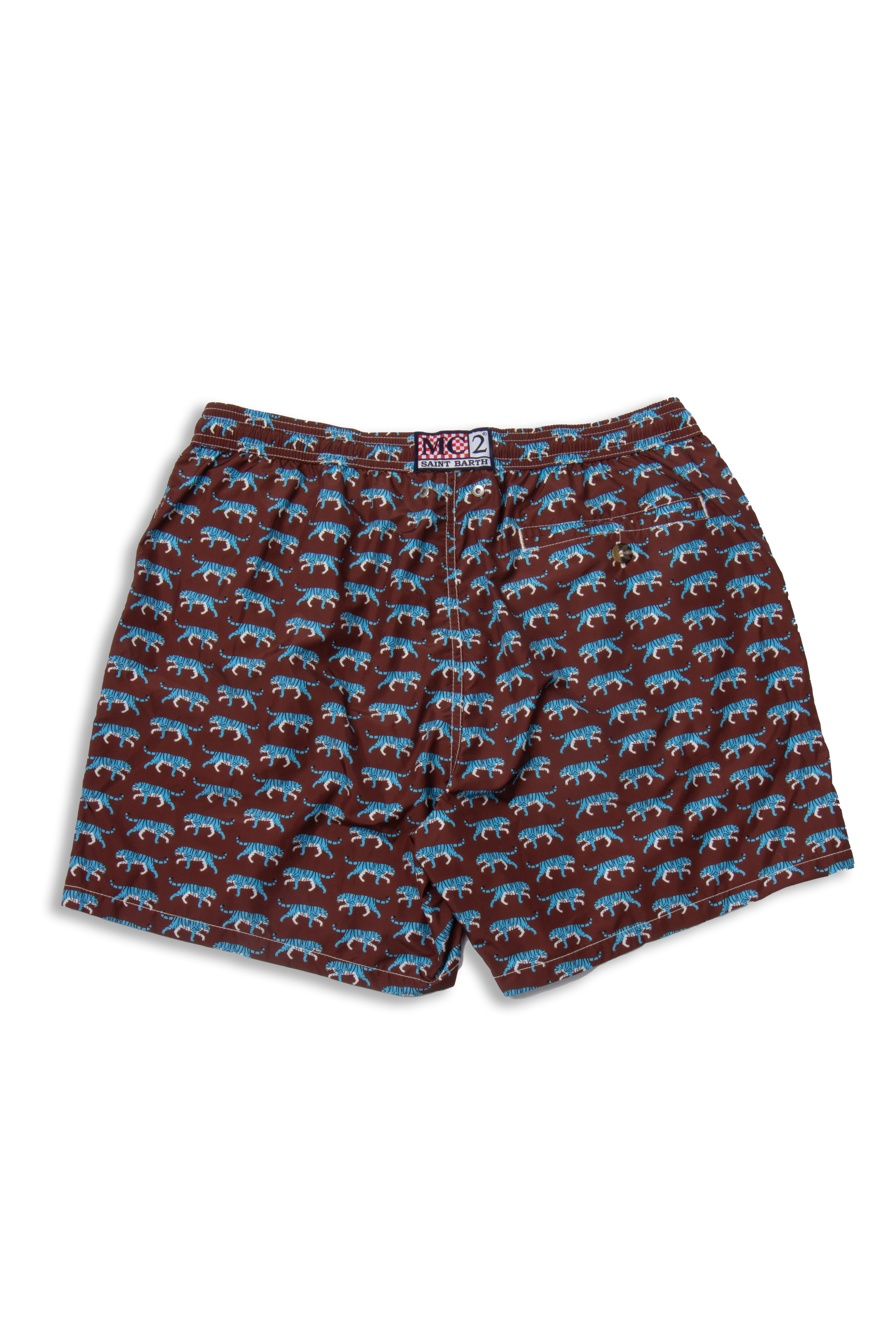 MC 2 SAINT BARTH Tiger Print Swim Shorts 