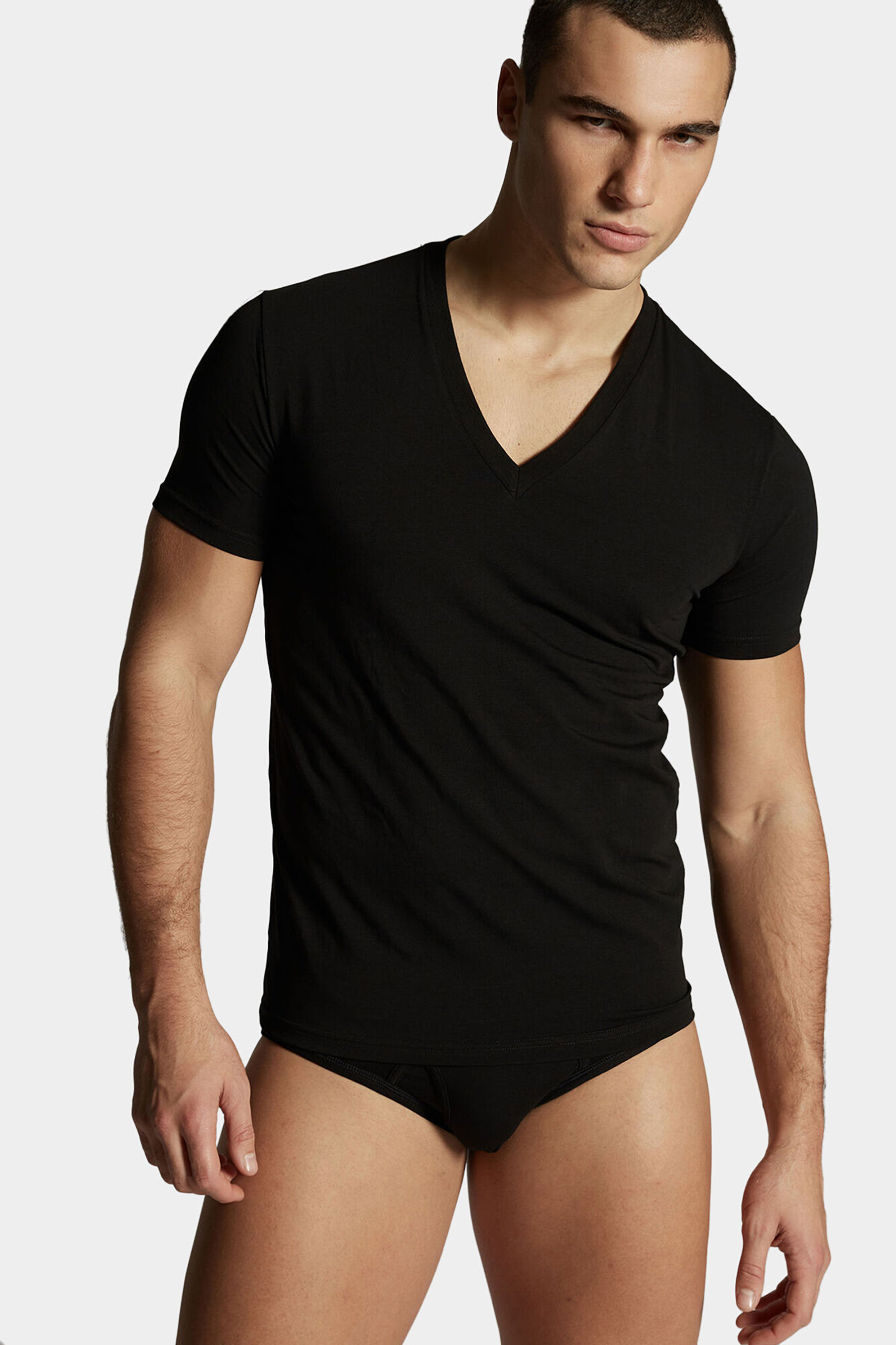 DSQUARED2 2-Pack Cotton Stretch V-Neck T-Shirt