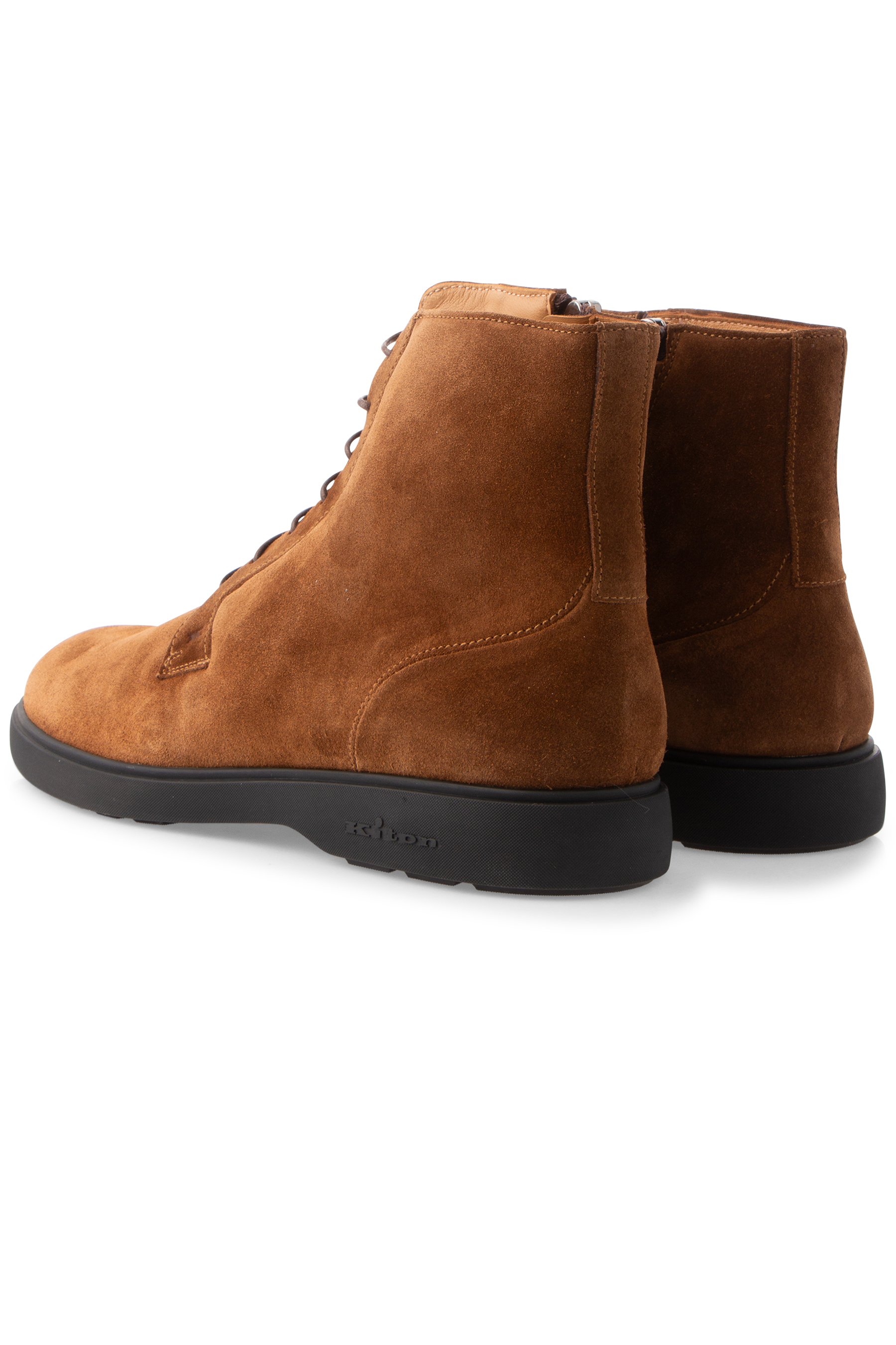 KITON Padded Calf Suede Ankle Boots