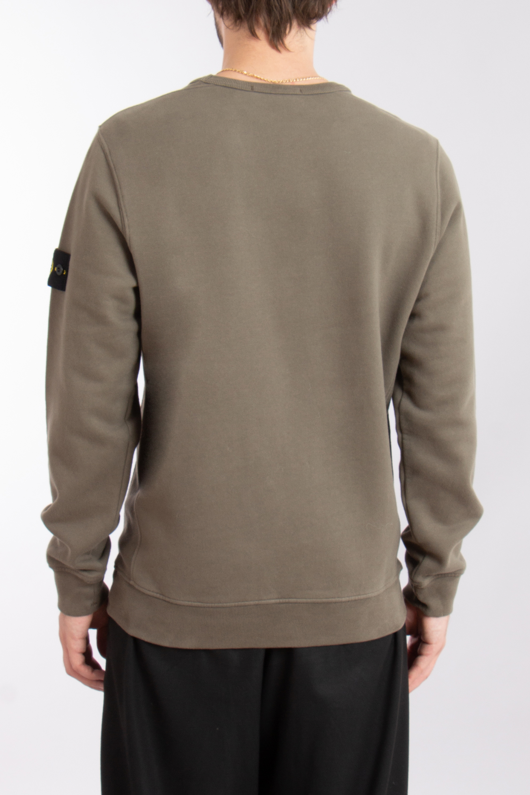 STONE ISLAND Brushed Organic Cotton Fleece Sweatshirt