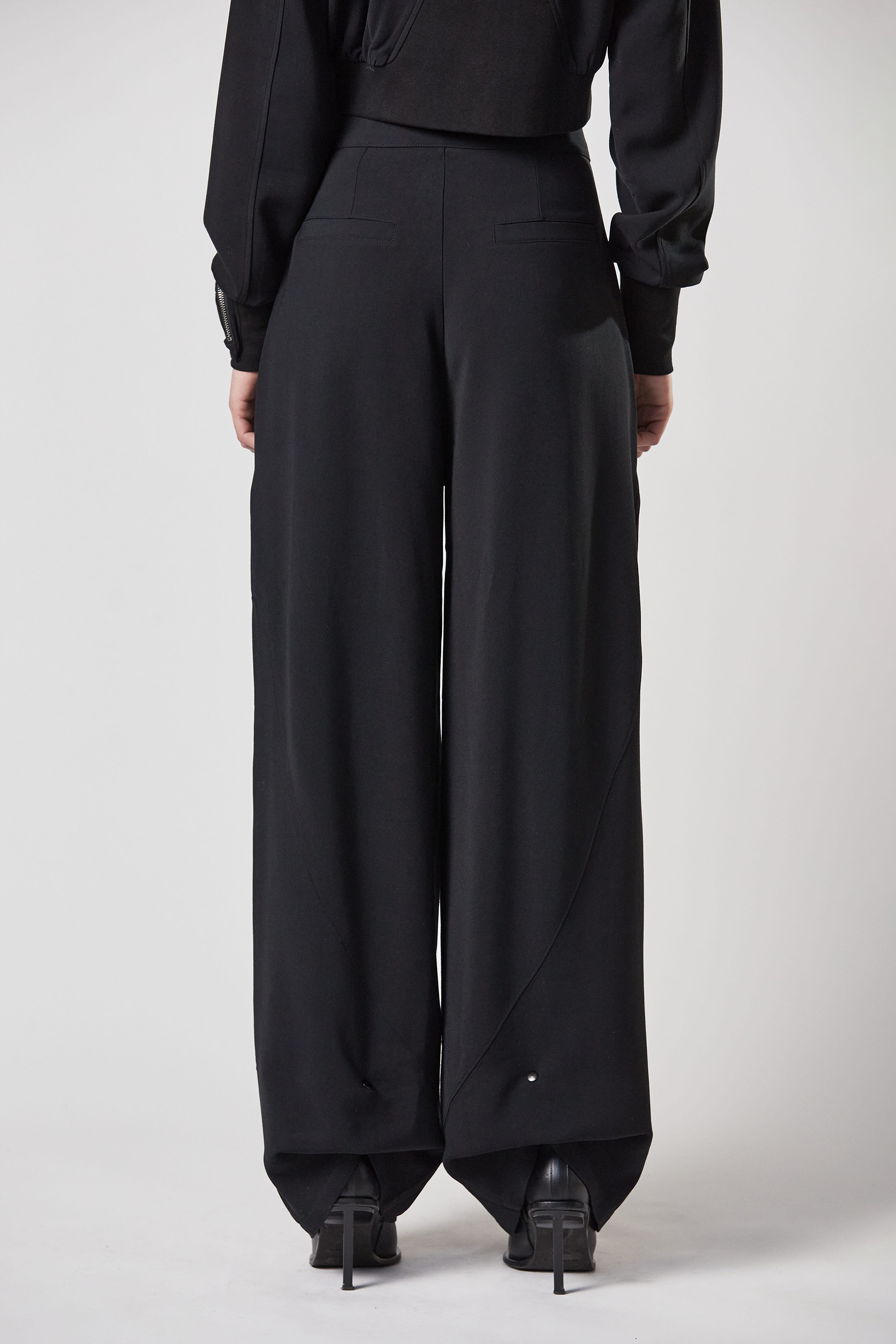 THOM KROM Wide Leg Cotton-Nylon-Stretch Pants