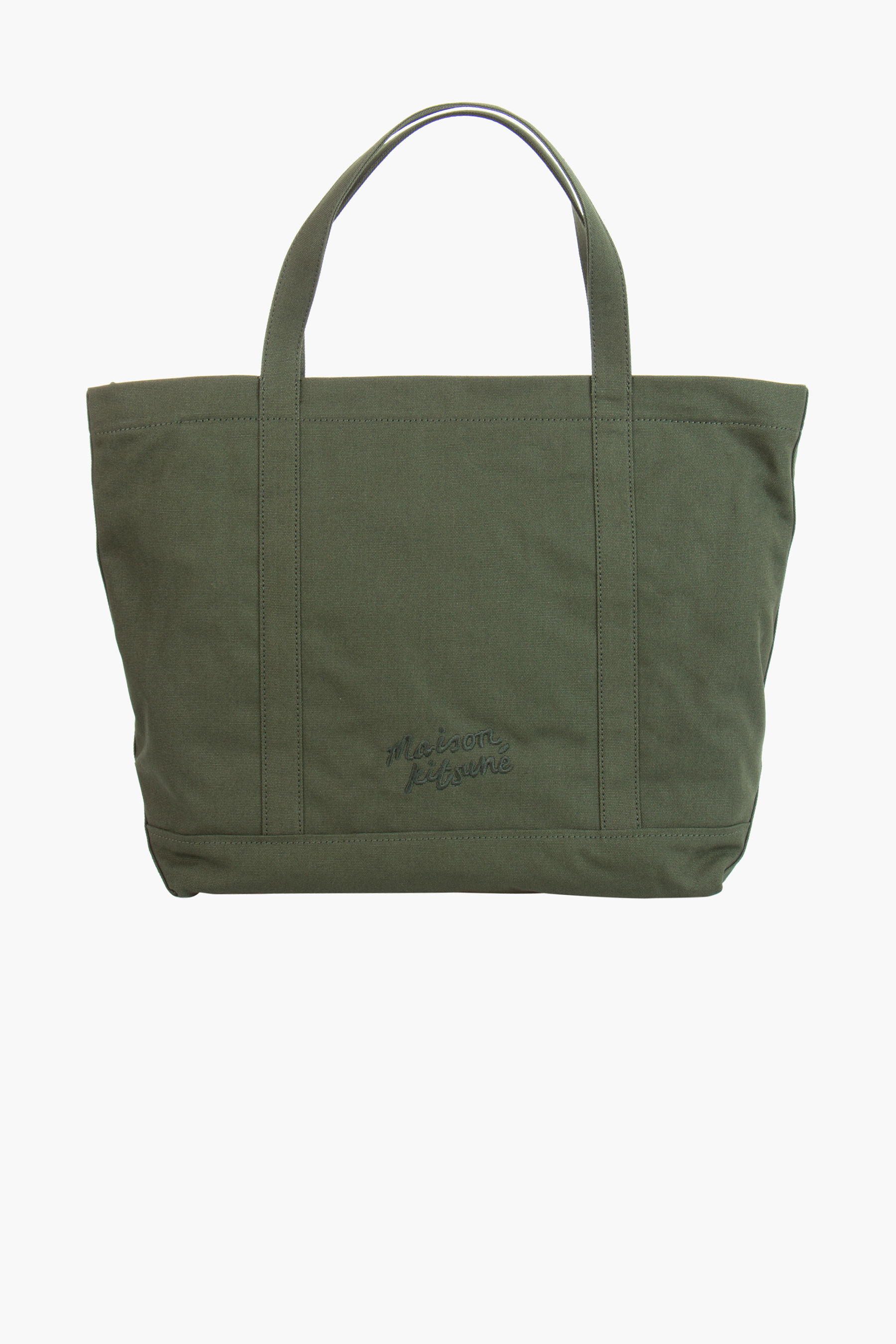 MAISON KITSUNÉ Large Fox Head Coated Canvas Tote Bag