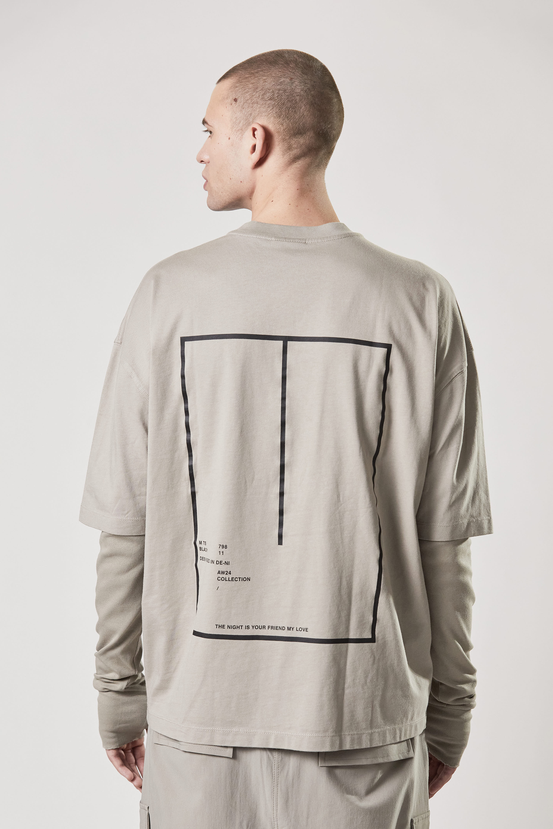 THOM KROM Printed Cotton Layered Longsleeve T-Shirt