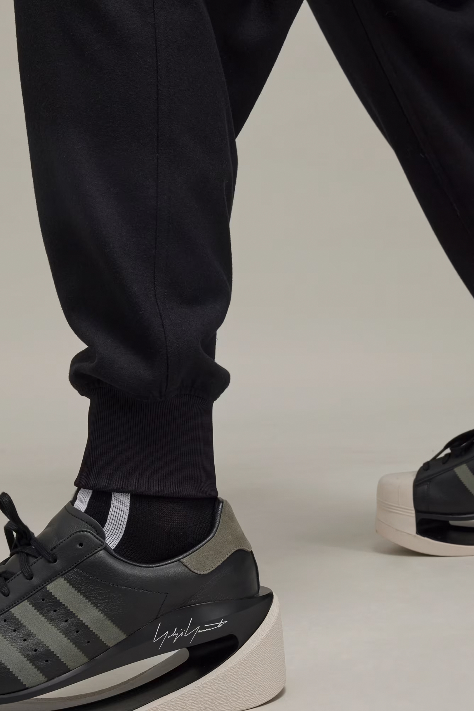 Y-3 Recycled Polyester-Wool Flannel Cuffed Pants