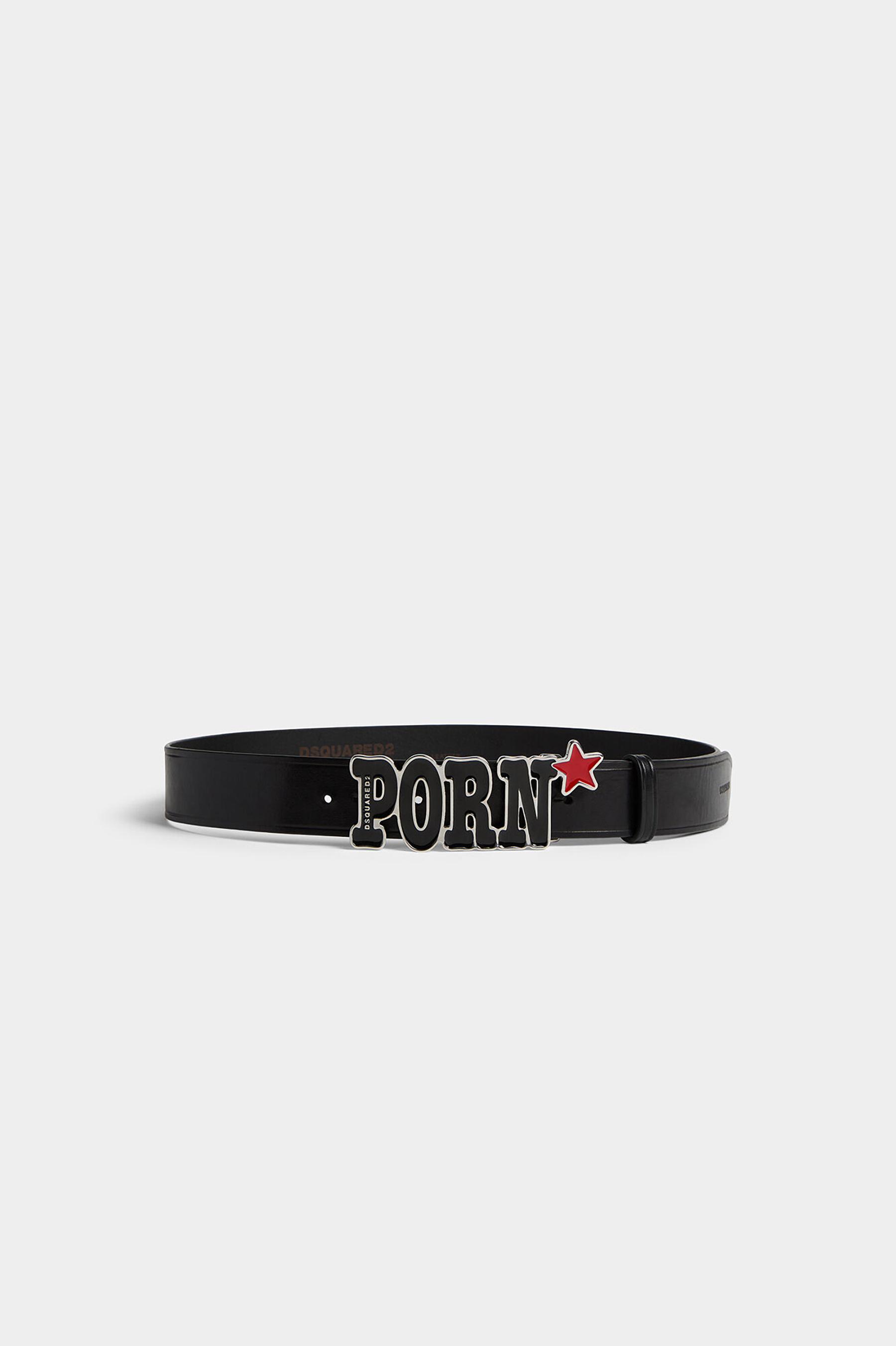 DSQUARED2 Rocco Plaque Leather Belt