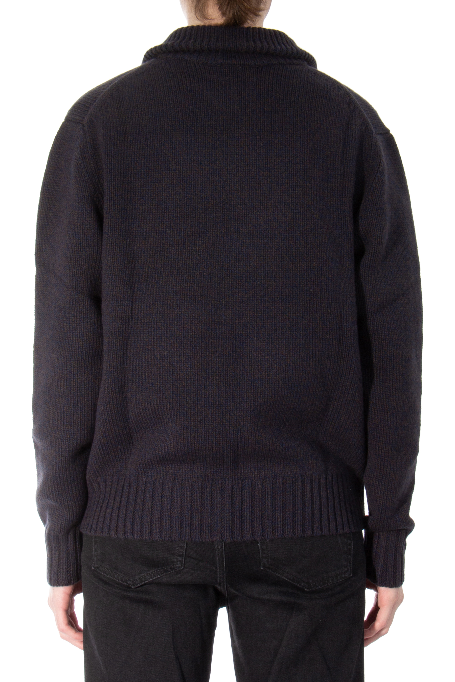 ALLUDE Virgin Wool-Cashmere Blend Half Zip Sweater