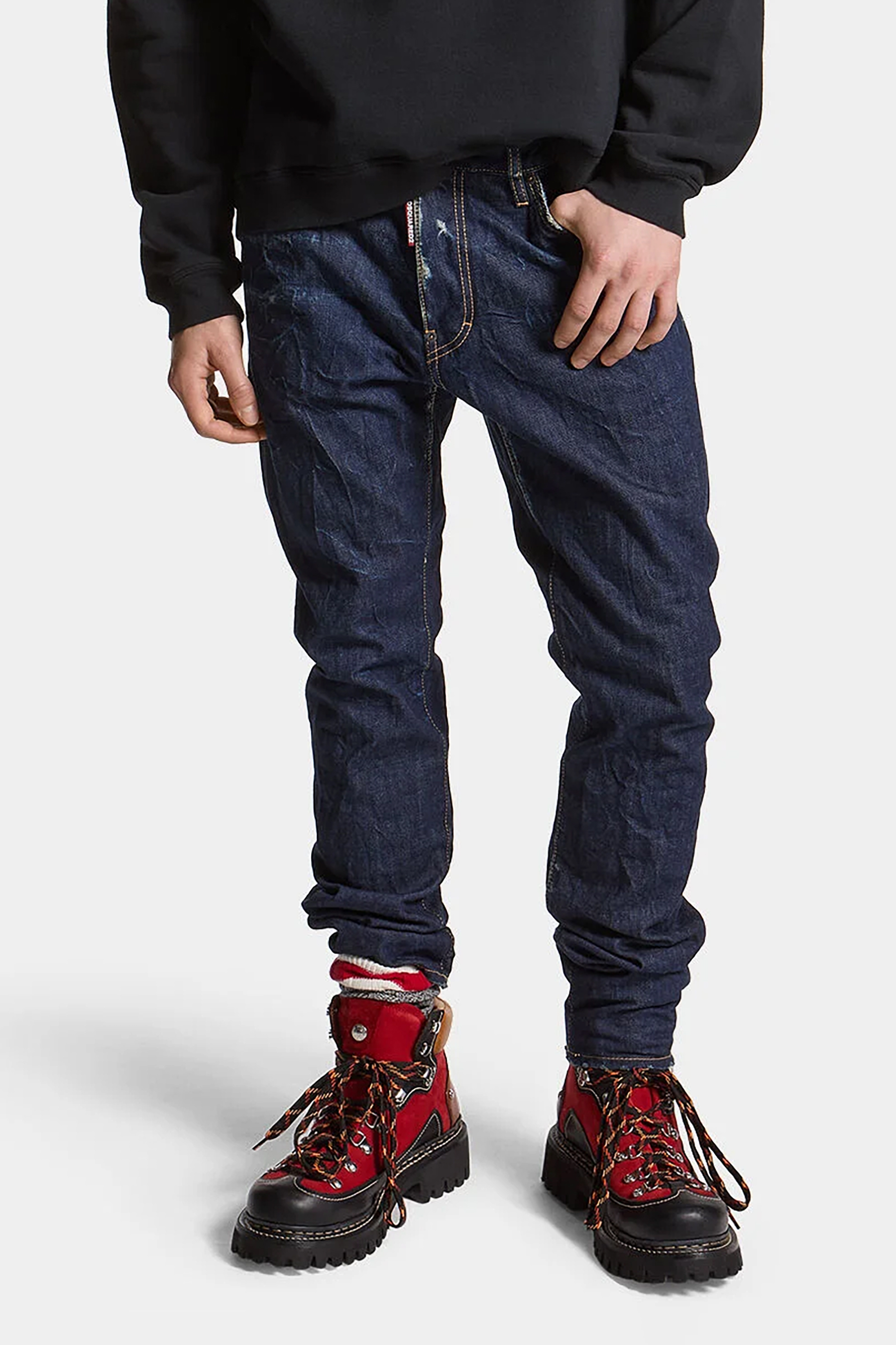 DSQUARED2 Dark Crinkle Wash Cool Guy Jeans