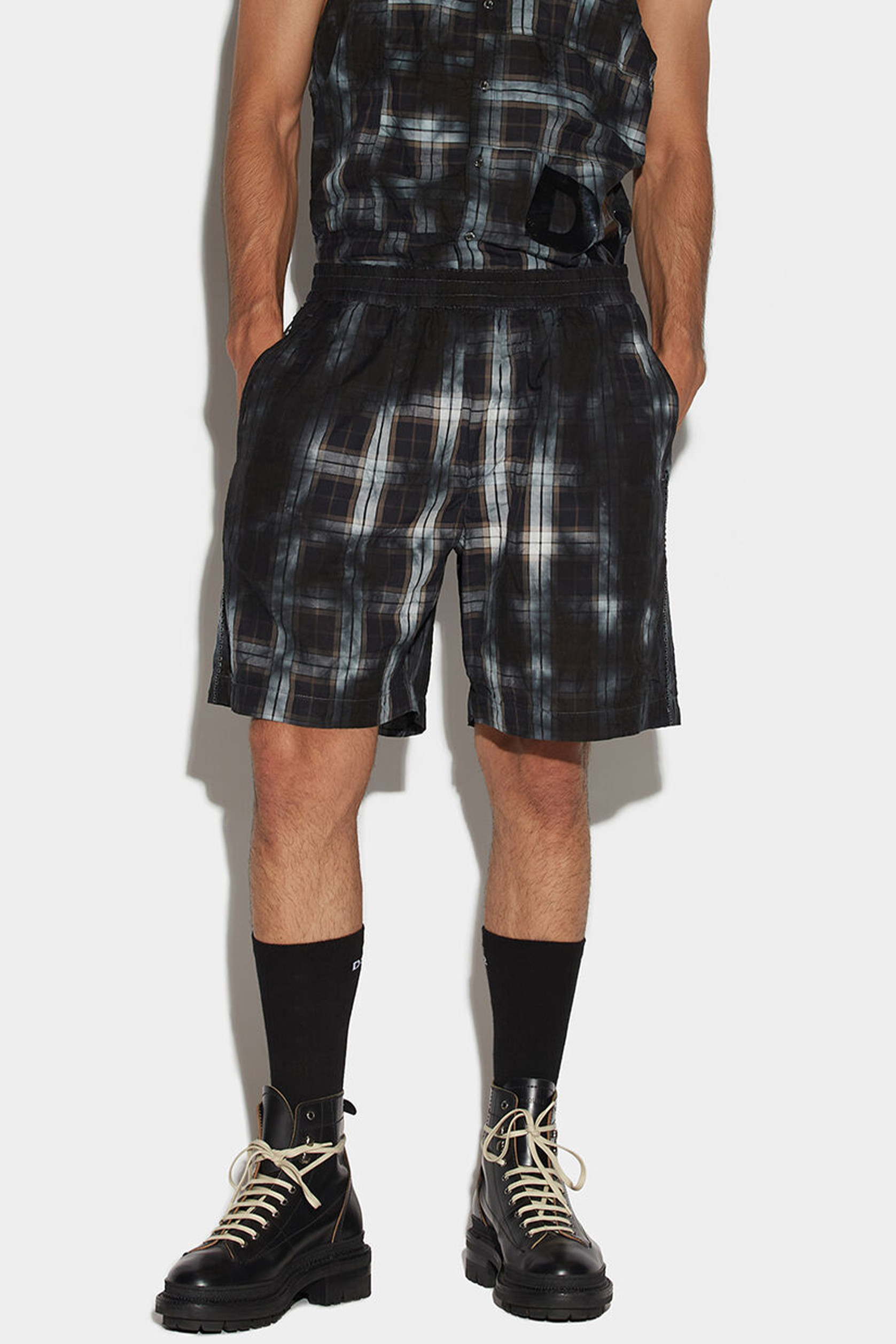 DSQUARED2 Check Elastic Boxer Shorts