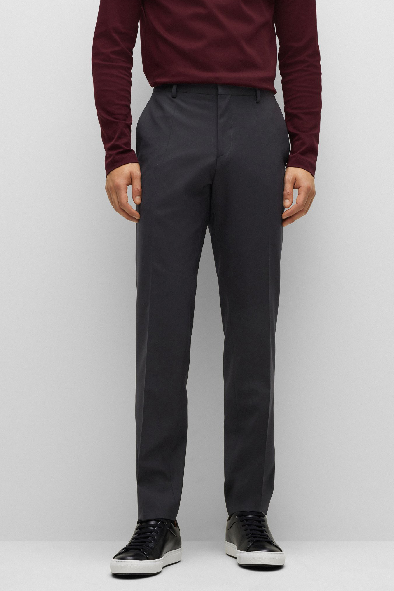 BOSS Slim Fit Virgin Wool Stretch Pants H-Genius