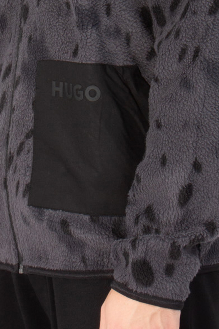 HUGO Patterned Fleece Sweatjacket Deleriac