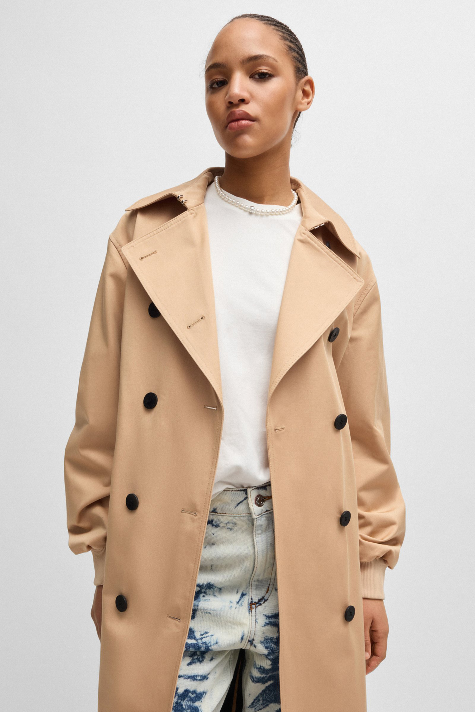 HUGO Oversized Cotton Trenchcoat Malasa