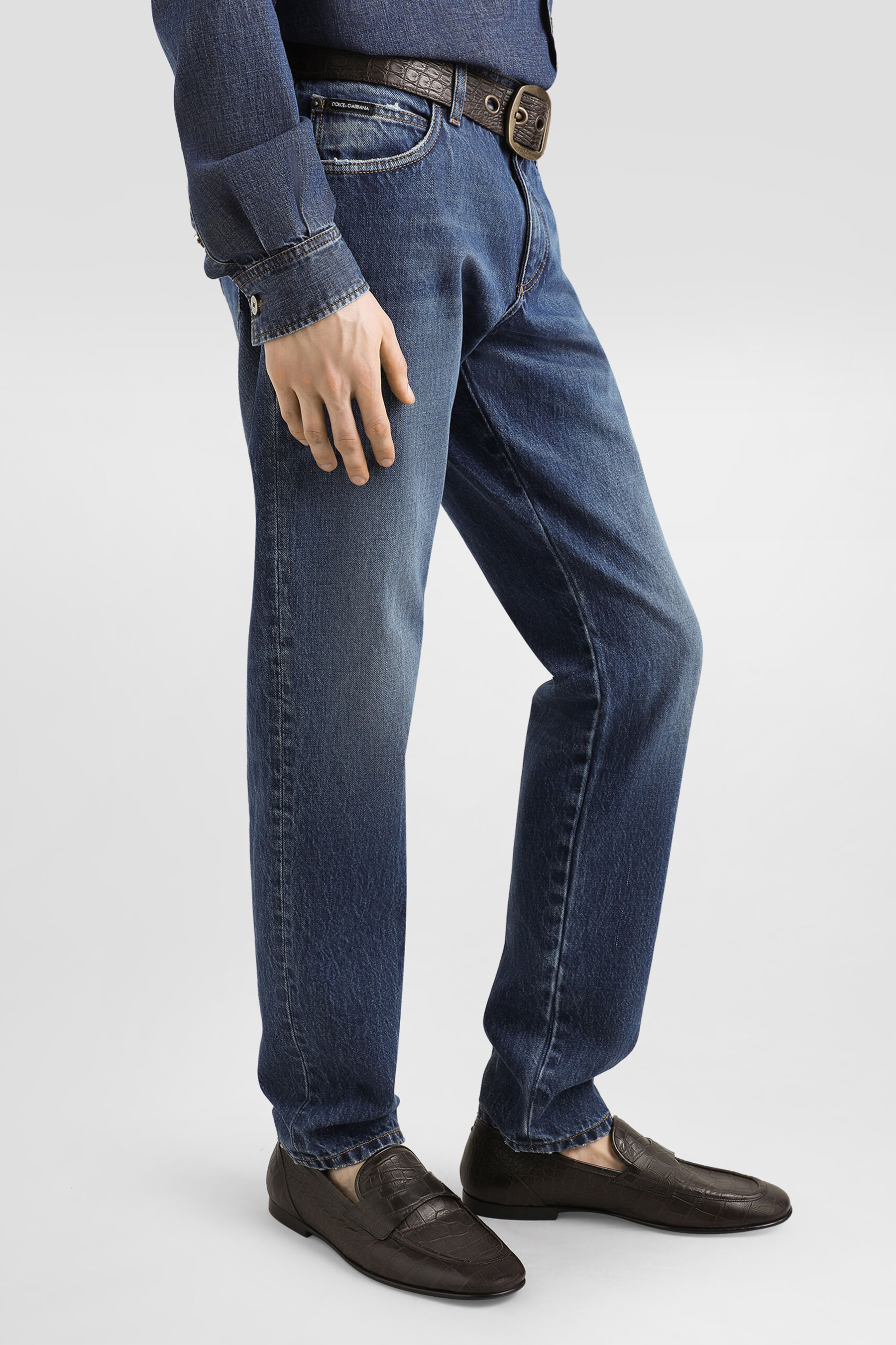 DOLCE & GABBANA Regular Fit Cotton Denim Jeans