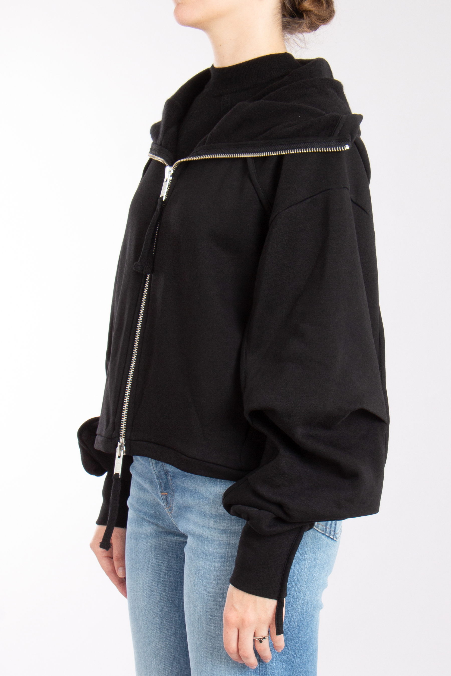 THOM KROM Hooded Cotton Blend Sweat Jacket