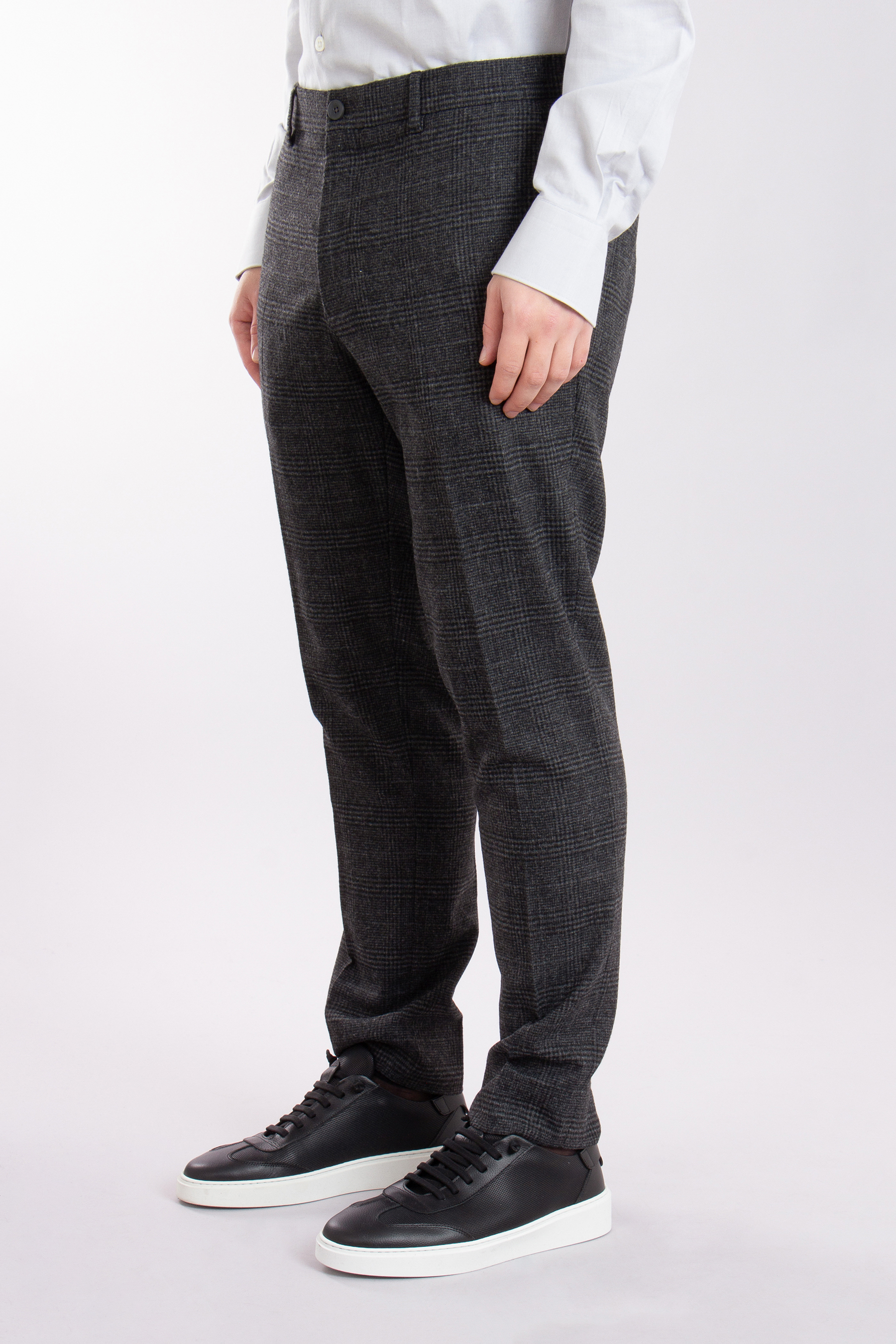 GTA  Checked Wool Blend Stretch Flannel Pants Davide