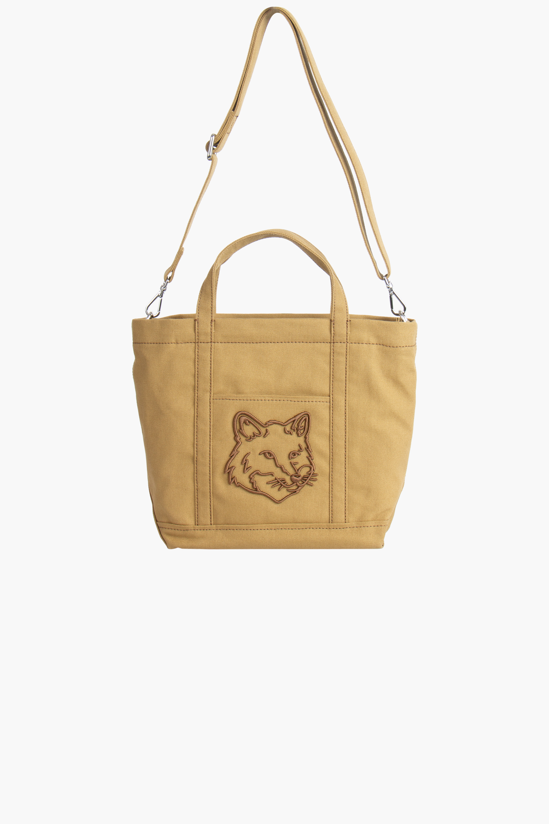 MAISON KITSUNÉ Small Fox Head Coated Canvas Tote Bag 