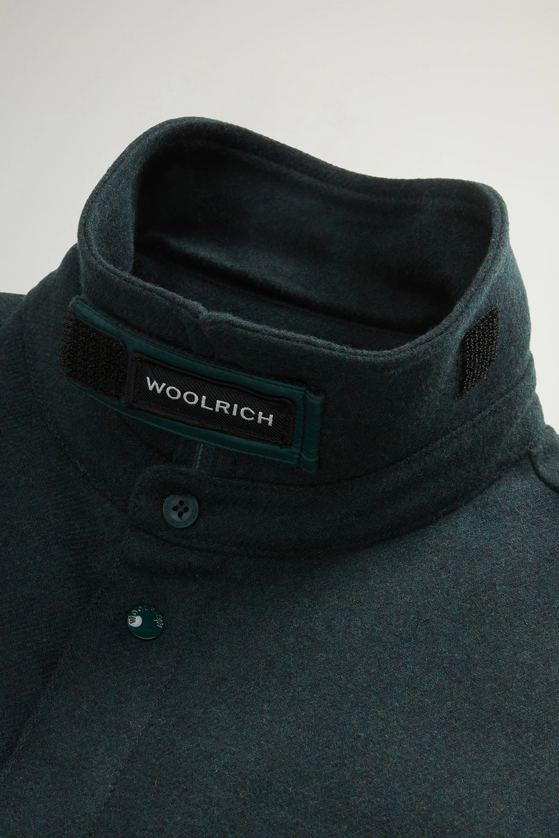 WOOLRICH Recycled Melton Wool Blend Alaskan Overshirt