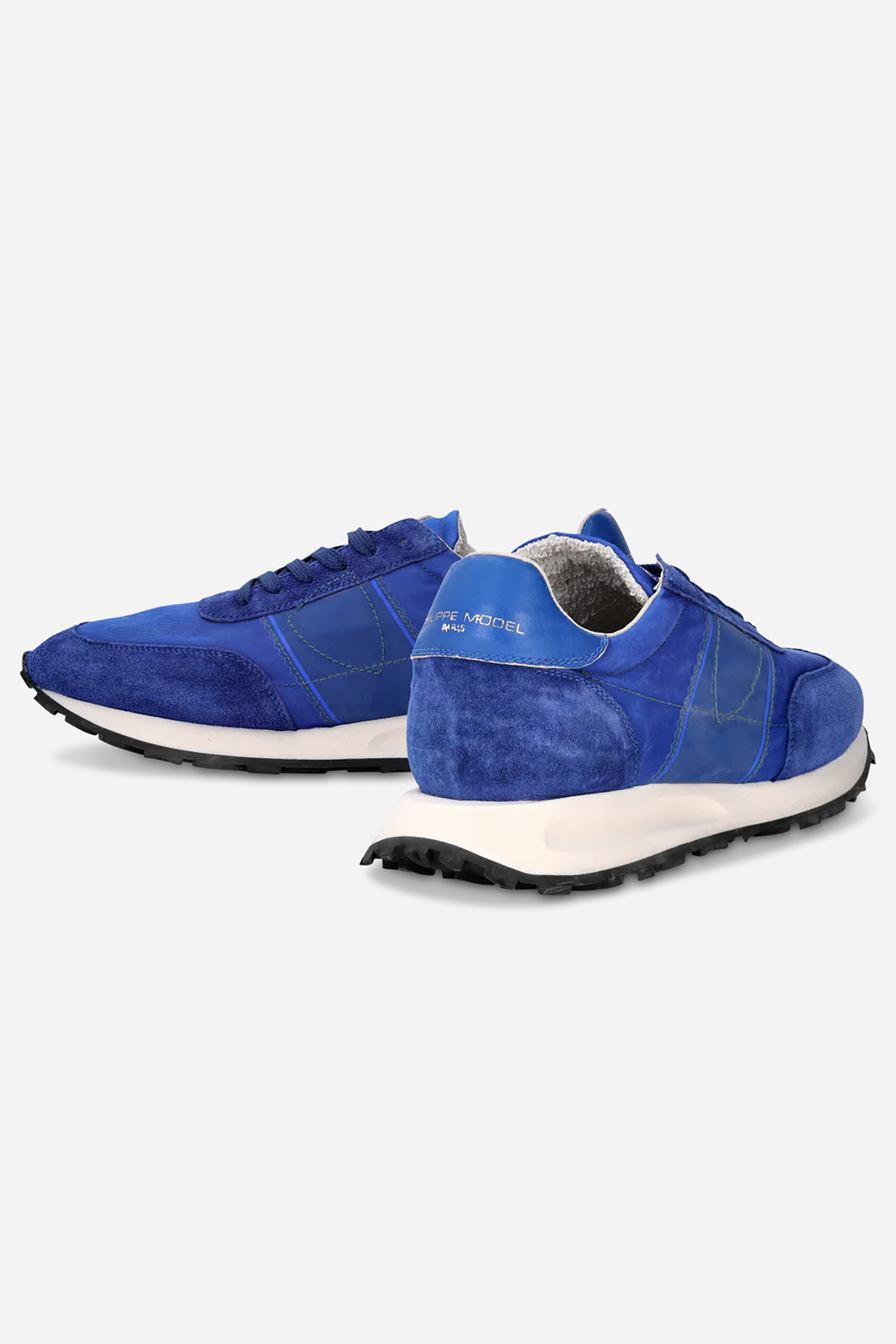 PHILIPPE MODEL Technical Fabric & Suede Running Sneakers Tour Low