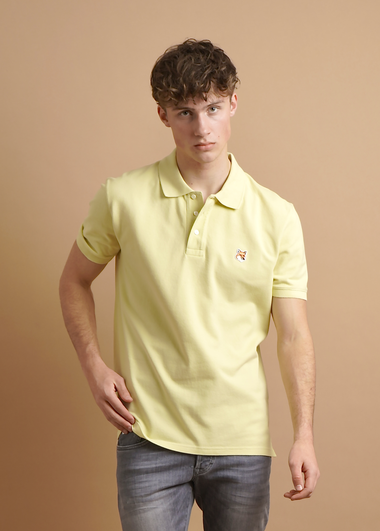 MAISON KITSUNÉ Classic Fox Head Patch Cotton Piqué Polo Shirt