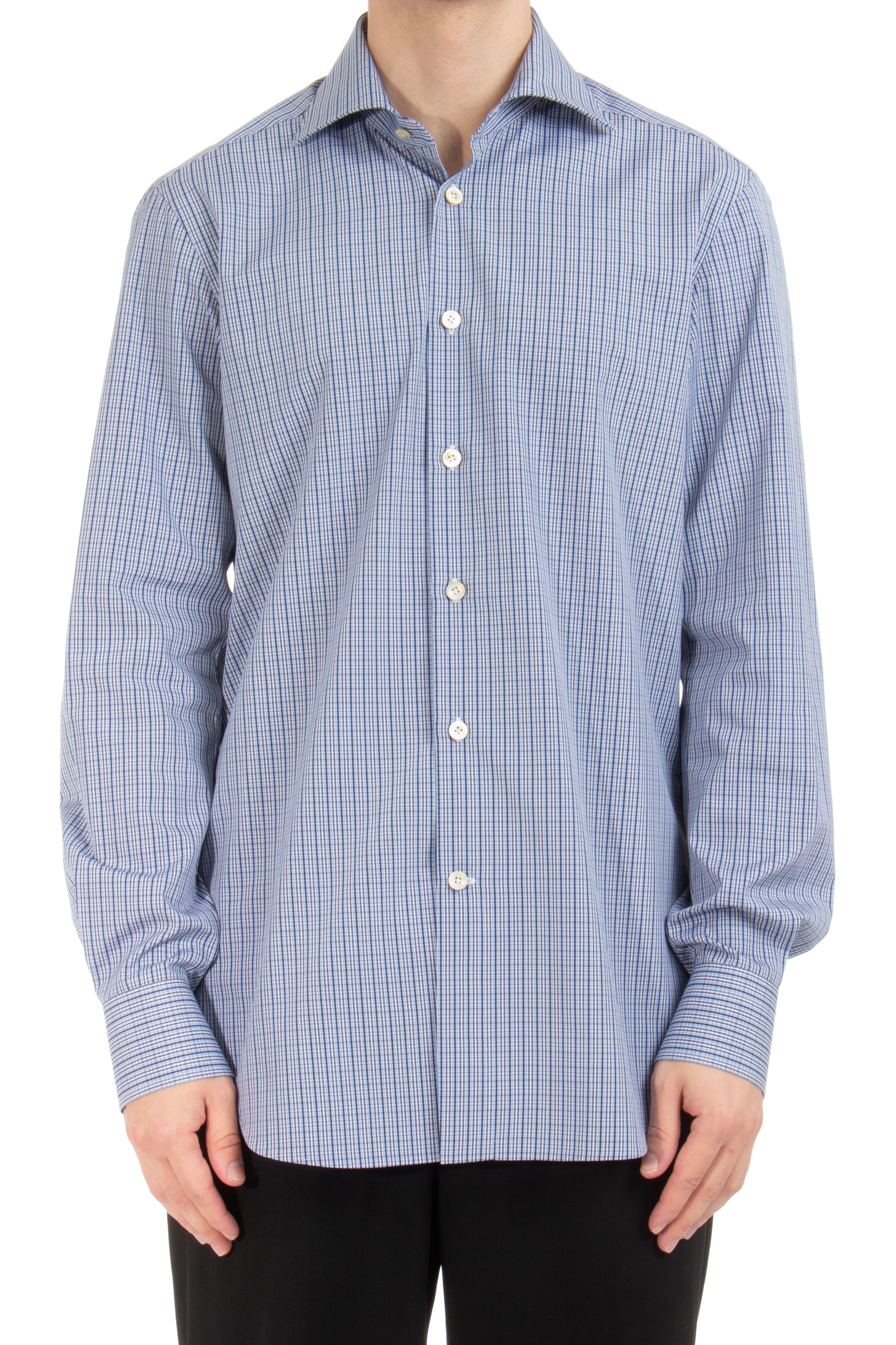 KITON Checked Cotton Shirt