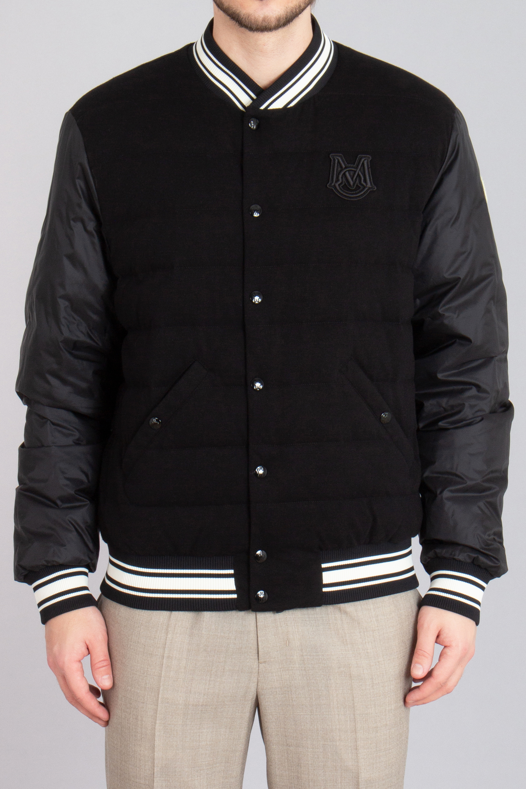 MONCLER Bouchet Reversible Recycled Longue Saison Varsity Down Jacket