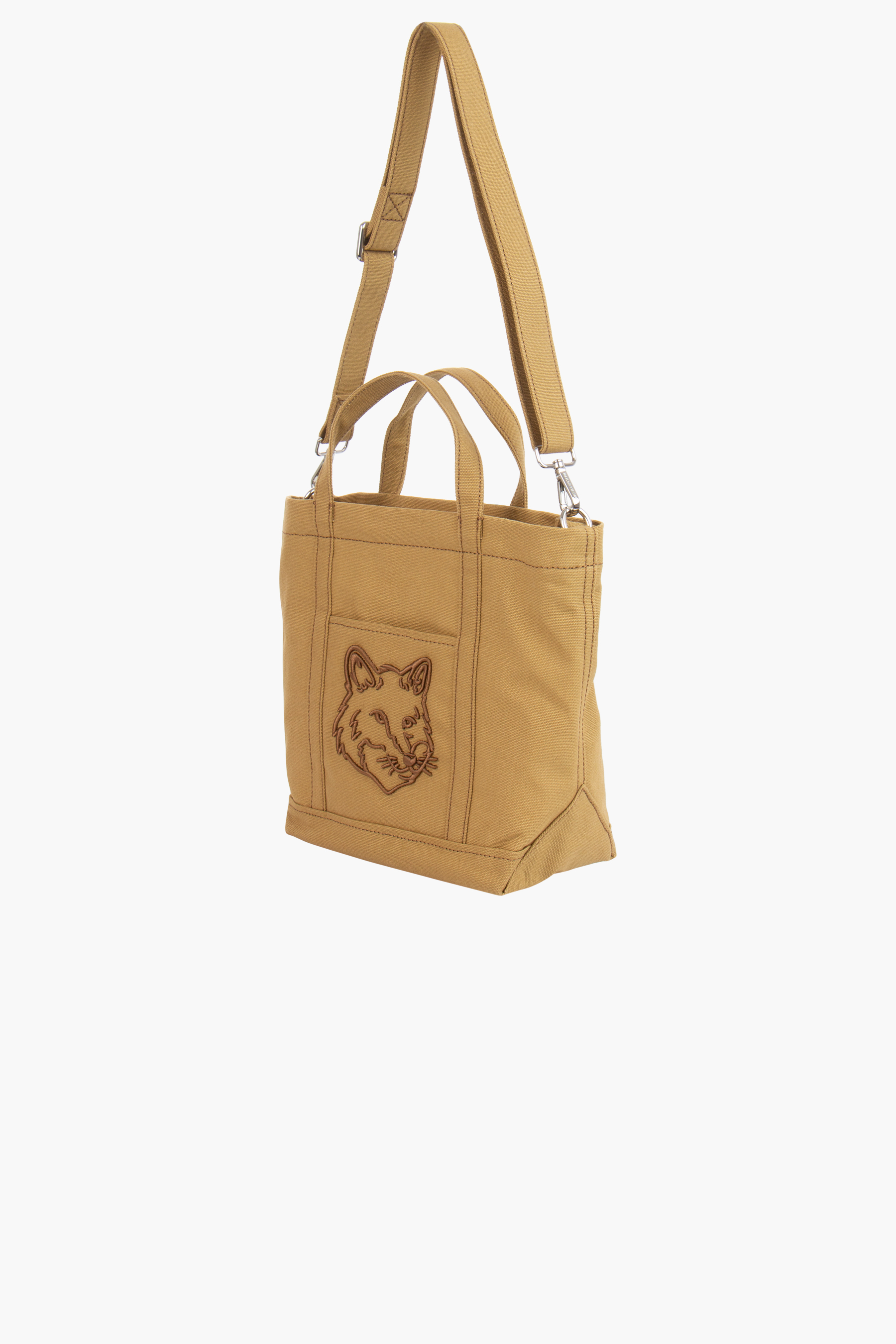 MAISON KITSUNÉ Small Fox Head Coated Canvas Tote Bag 