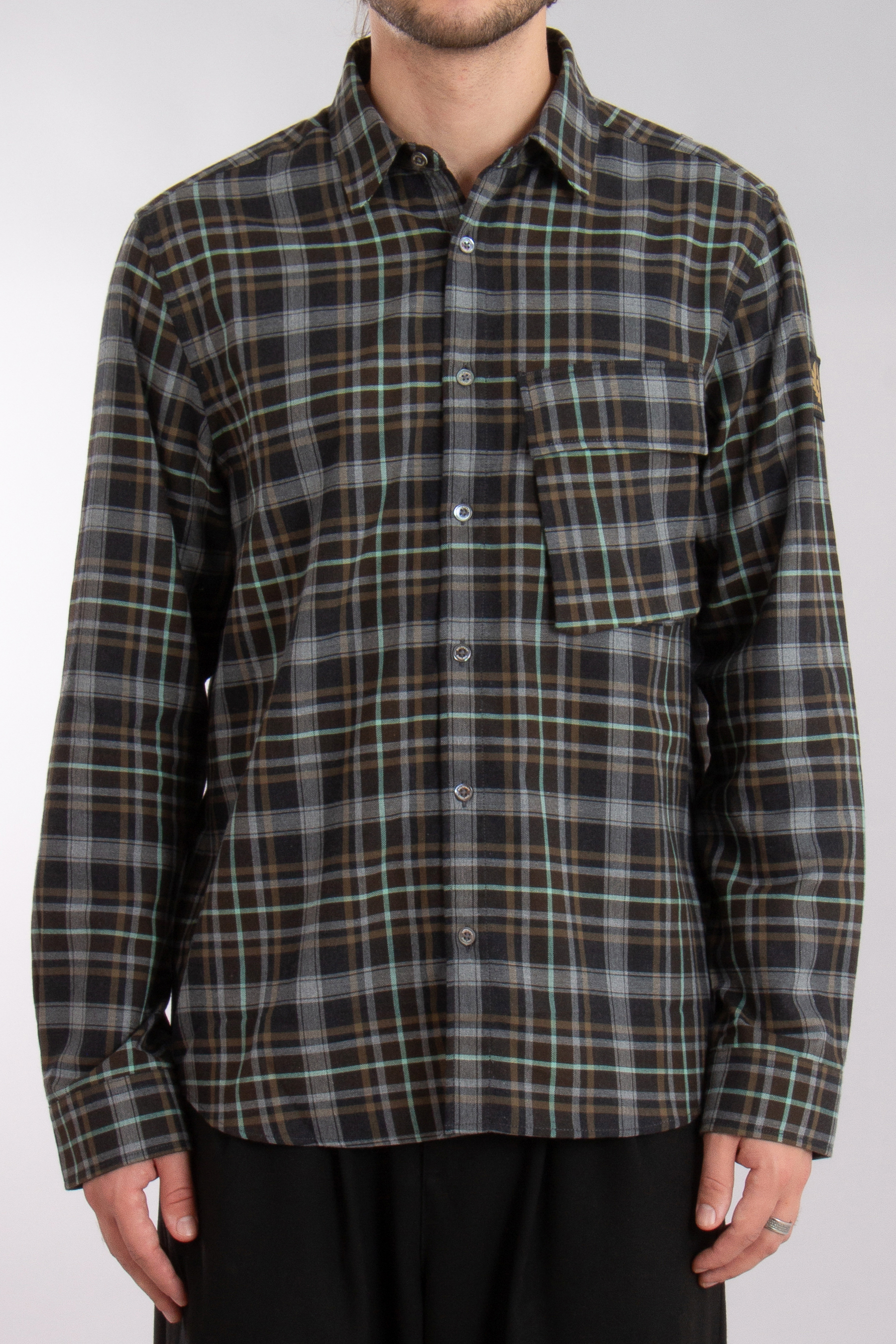 BELSTAFF Regular Fit Checked Cotton Shirt Scale