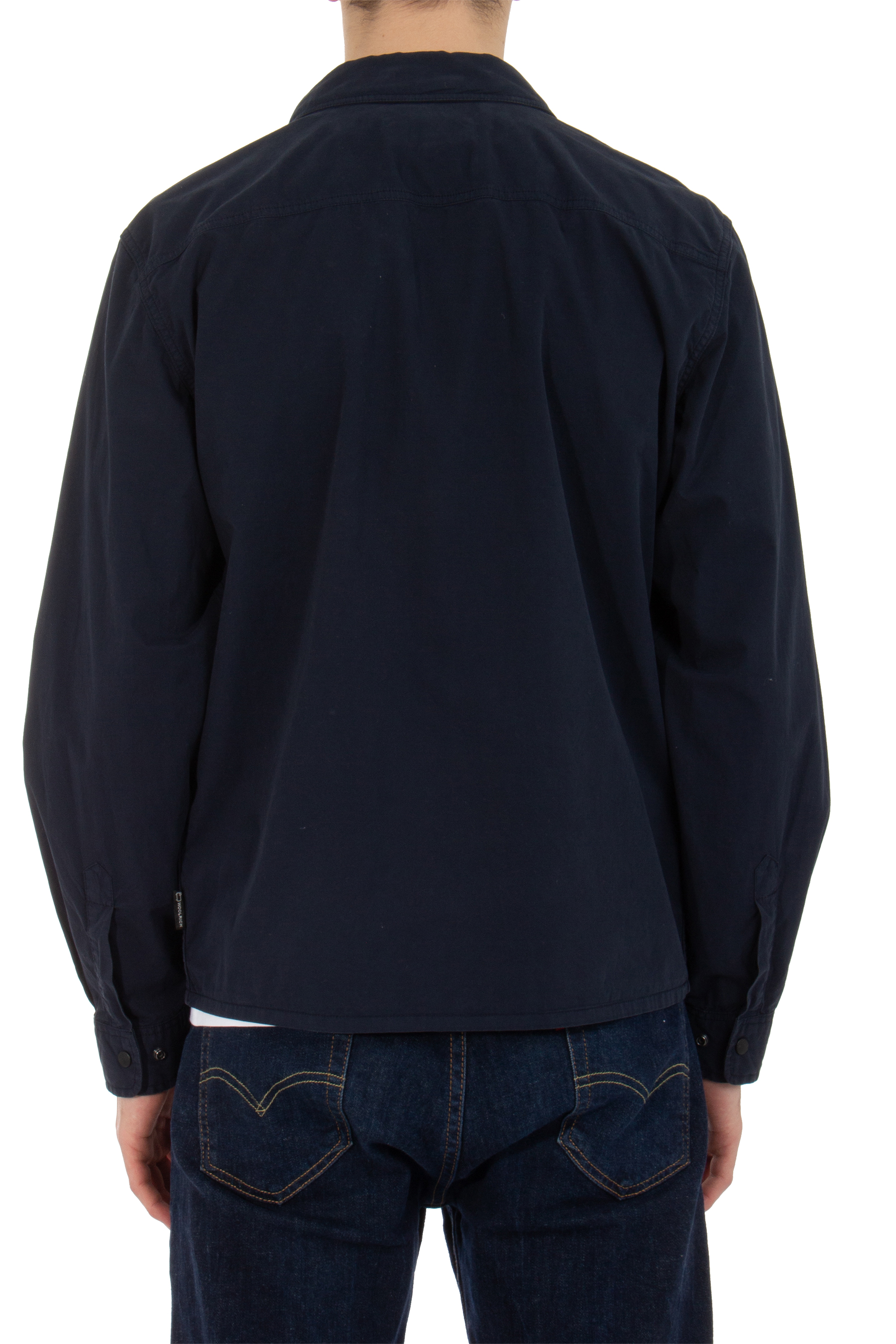 WOOLRICH Zip Cotton Gabardine Overshirt