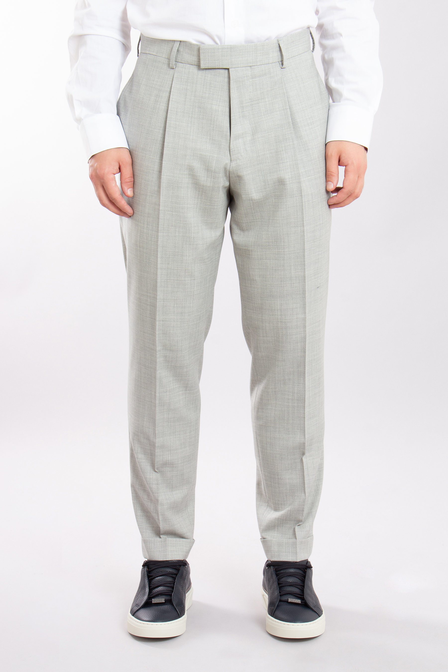 BOSS Slim Fit Virgin Wool-Silk Suit L-Heston