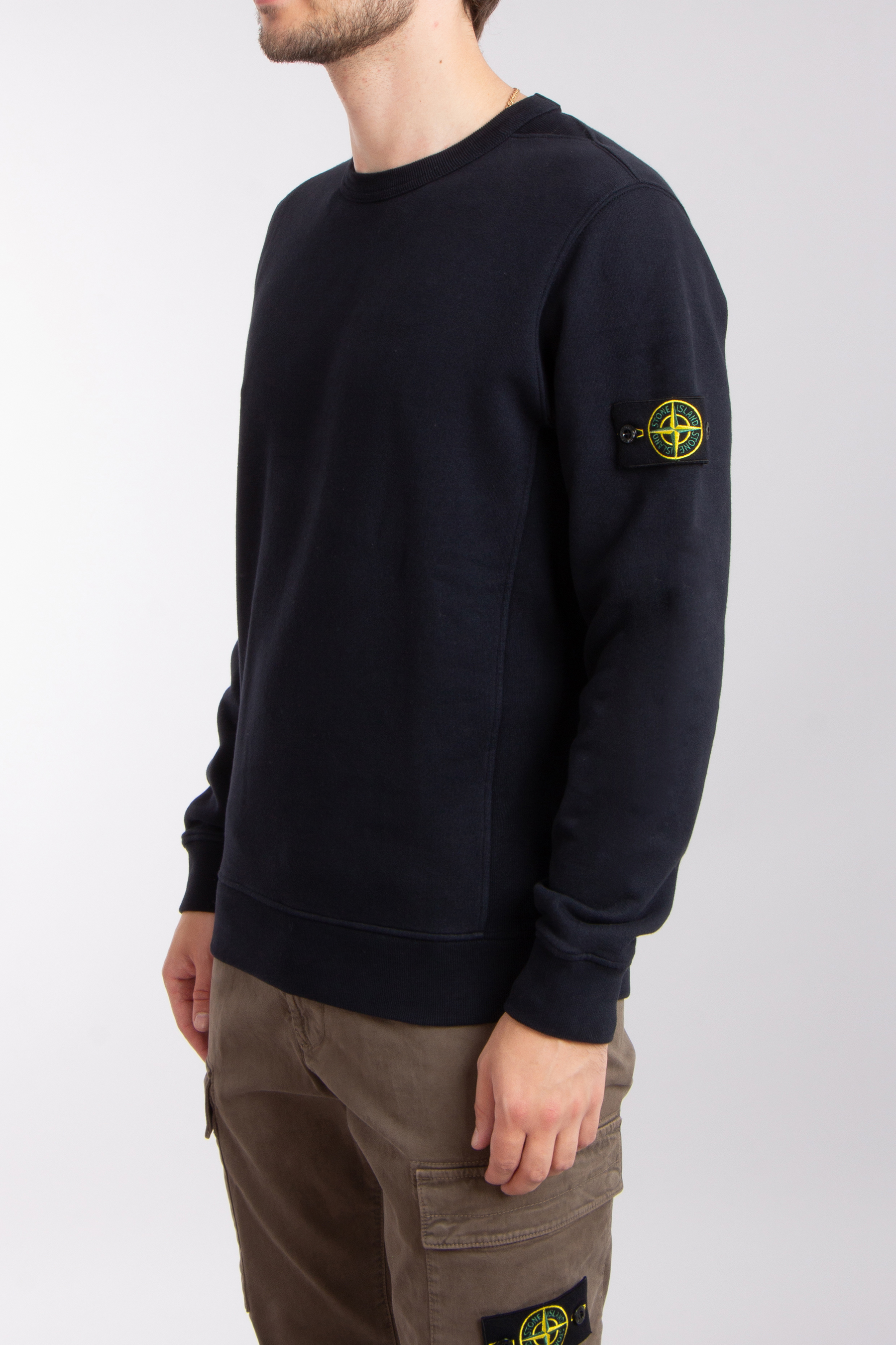 STONE ISLAND Brushed Organic Cotton Fleece Sweatshirt