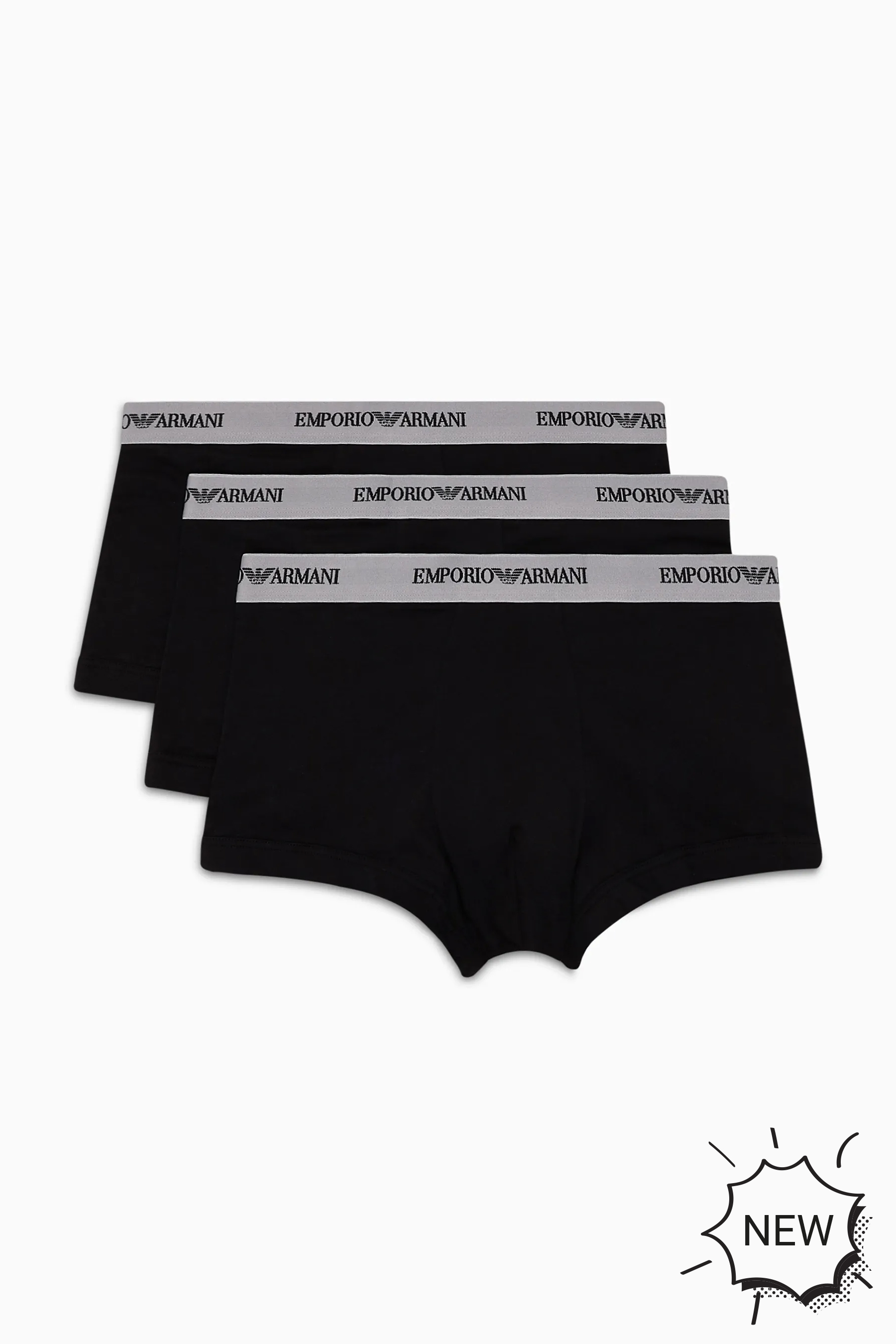 EMPORIO ARMANI 3-Pack Cotton Stretch Trunks