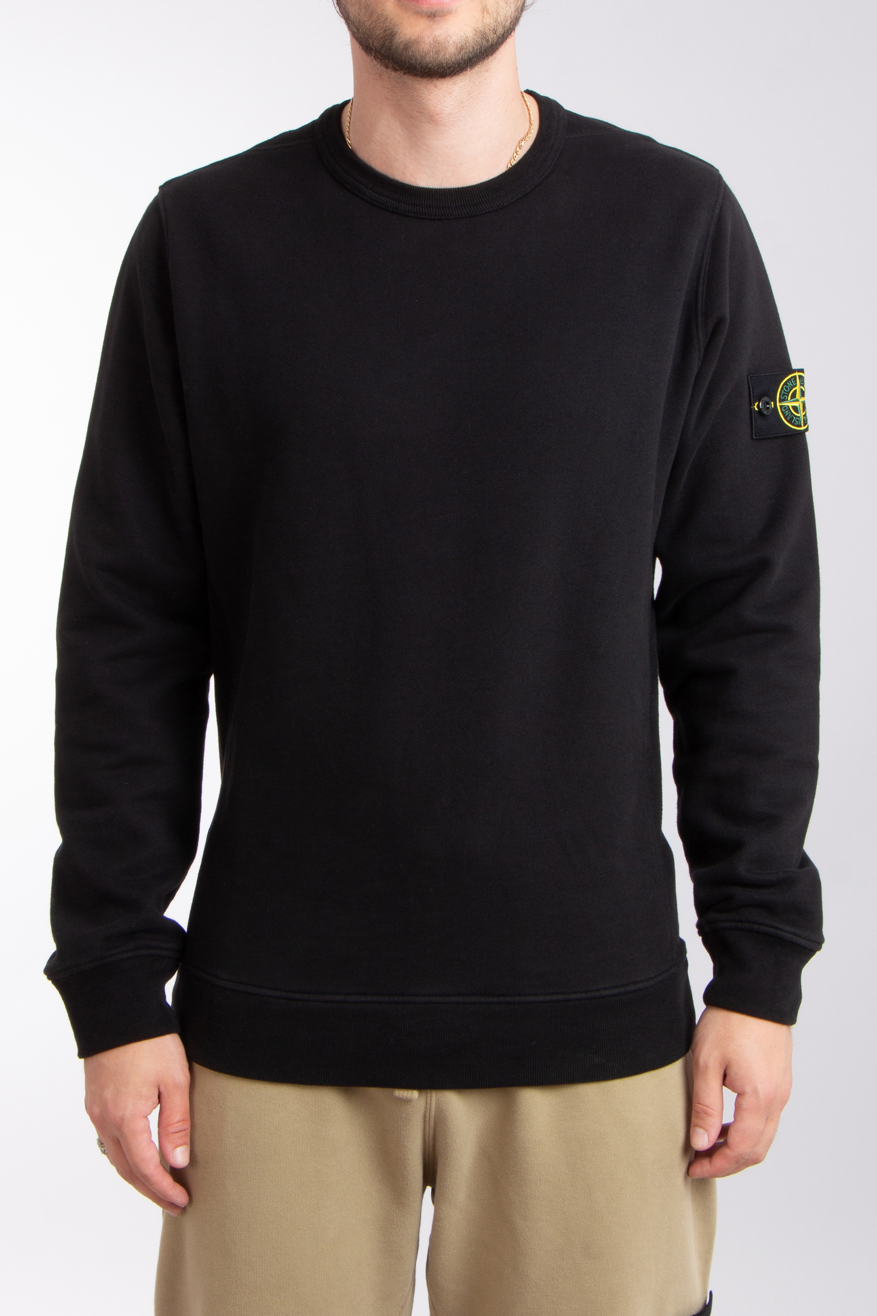 STONE ISLAND Brushed Organic Cotton Fleece Sweatshirt